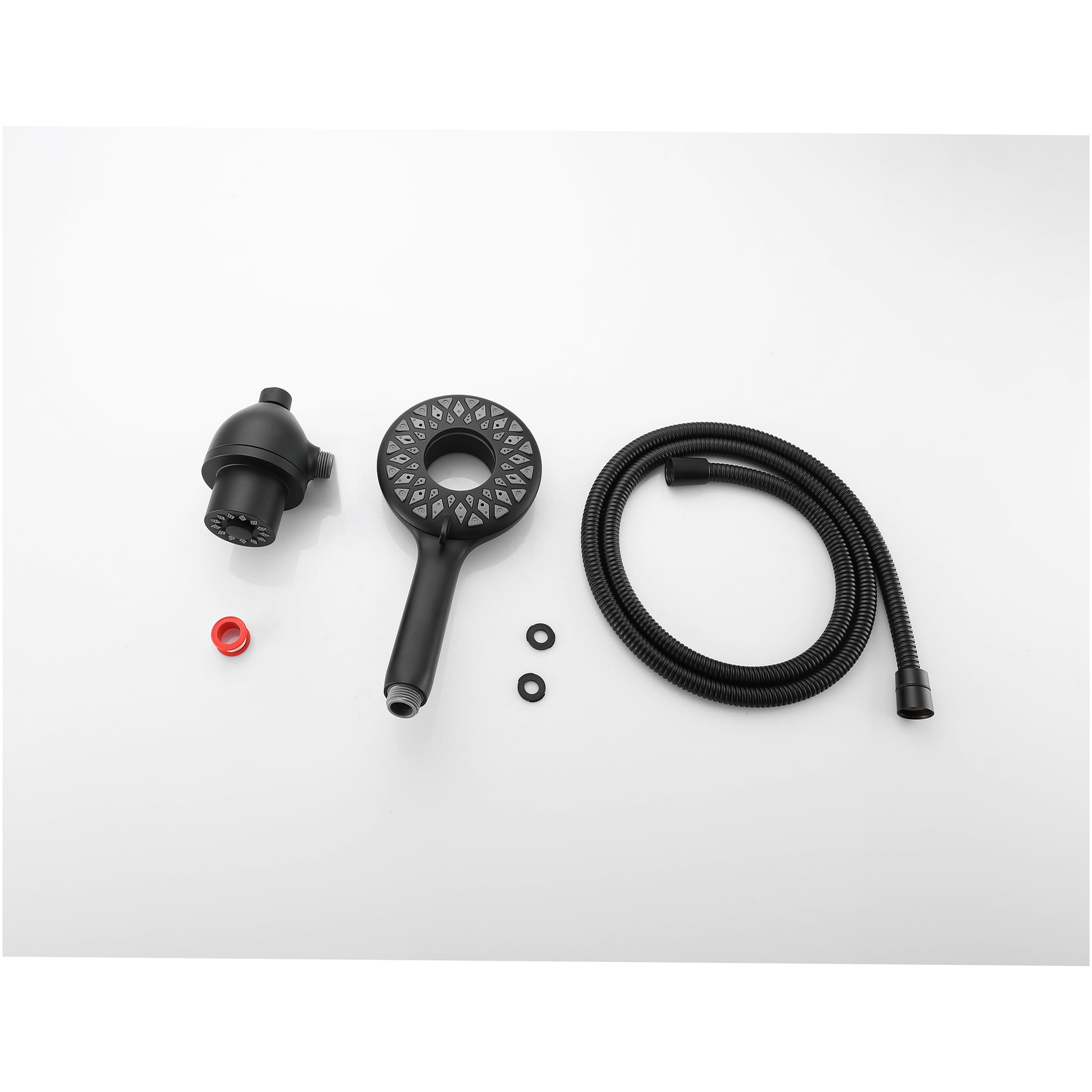 JERFIT Magnetic Handheld Shower Head with 6 Spray Modes and 60 in Stainless Steel Hose (Matte Black, 4.8 in Face) 8hur0