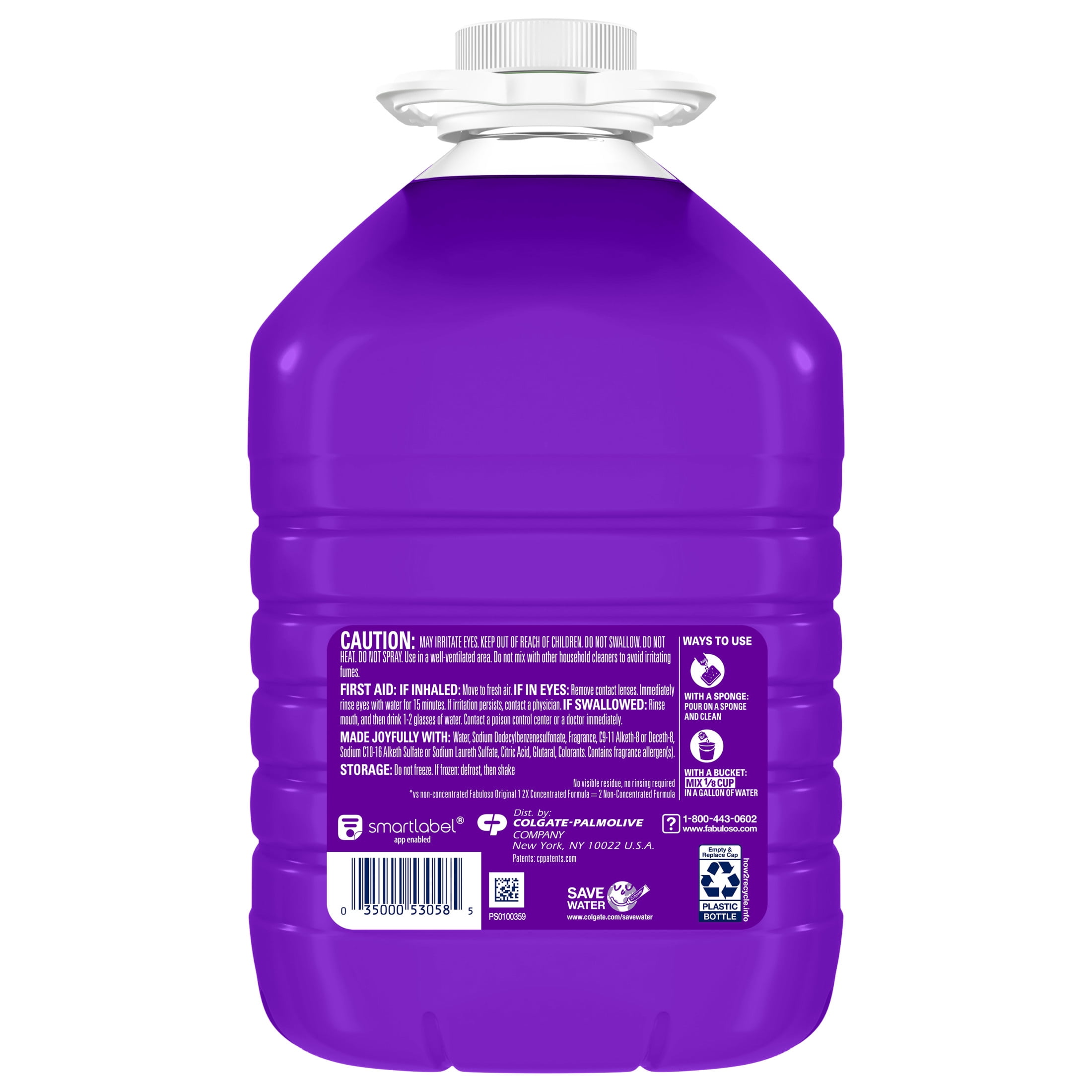 Fabuloso 2X Multi-Purpose Cleaner, Lavender Scented Floor and Surface Cleaner (128 fl oz) h0ye5