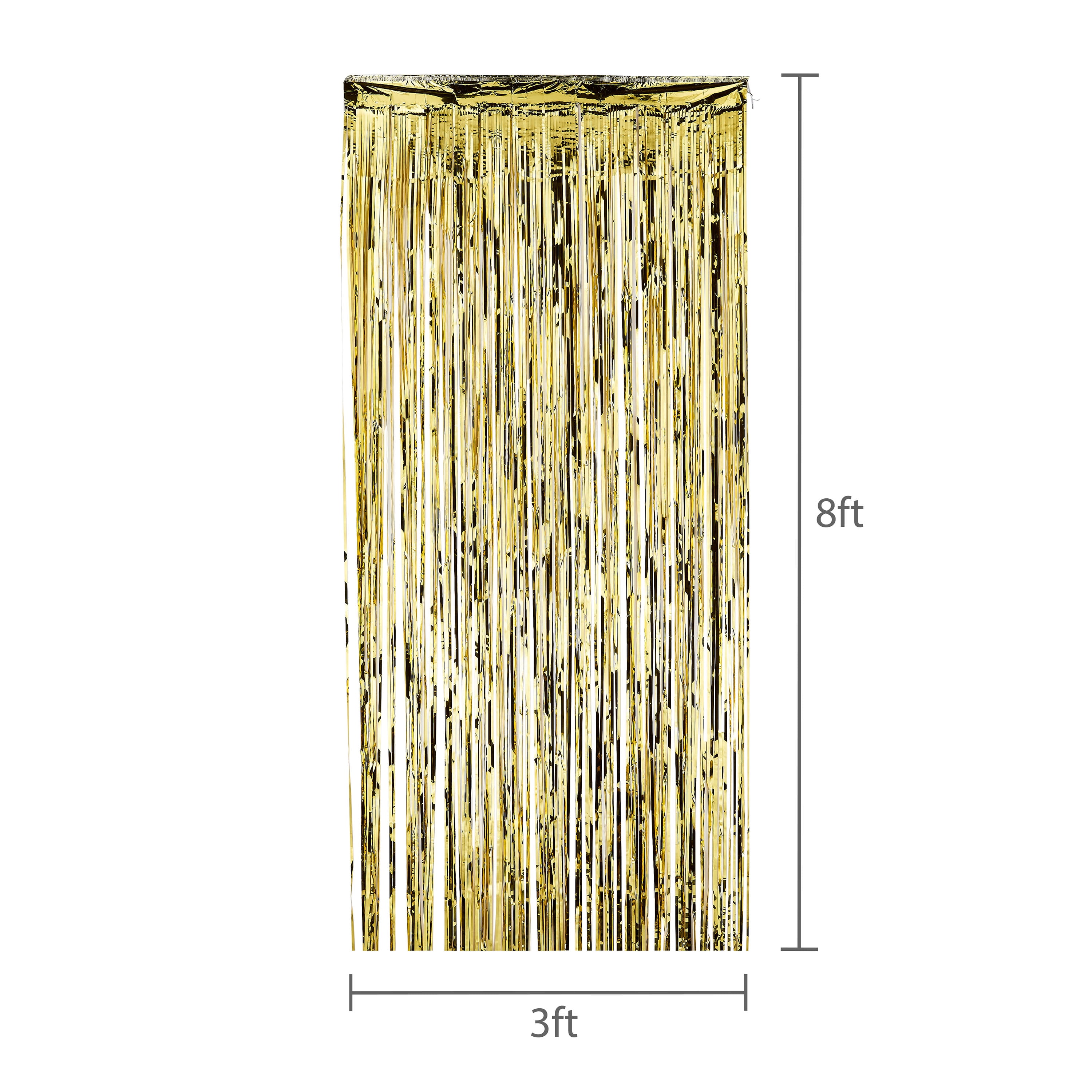 Way To Celebrate Gold Foil Door Curtain (Gold, 8 ft x 3 ft) 3to7z