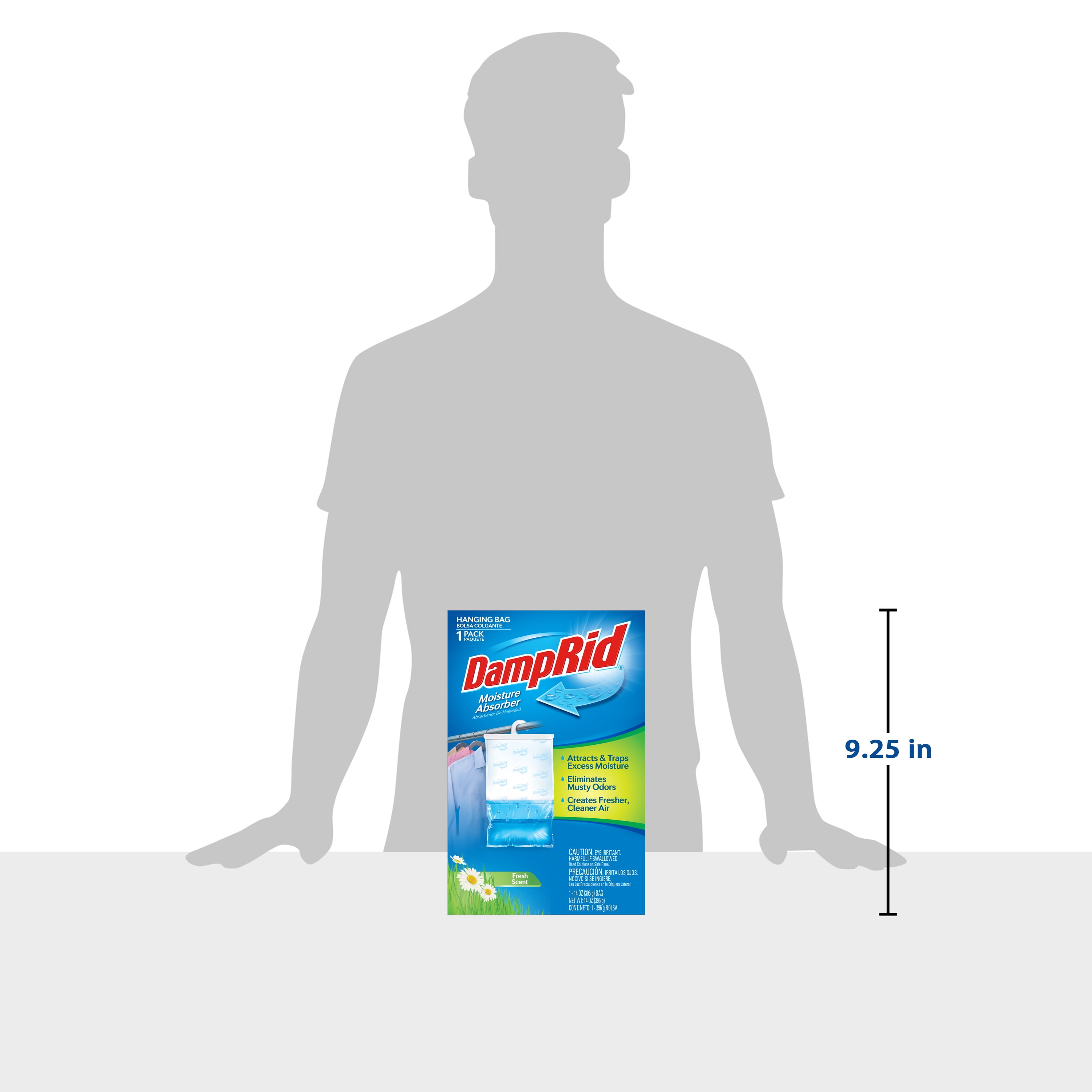 WM Barr Hanging Moisture Absorber Dehumidifier for Closets and Basements (1 Pack) fldp8