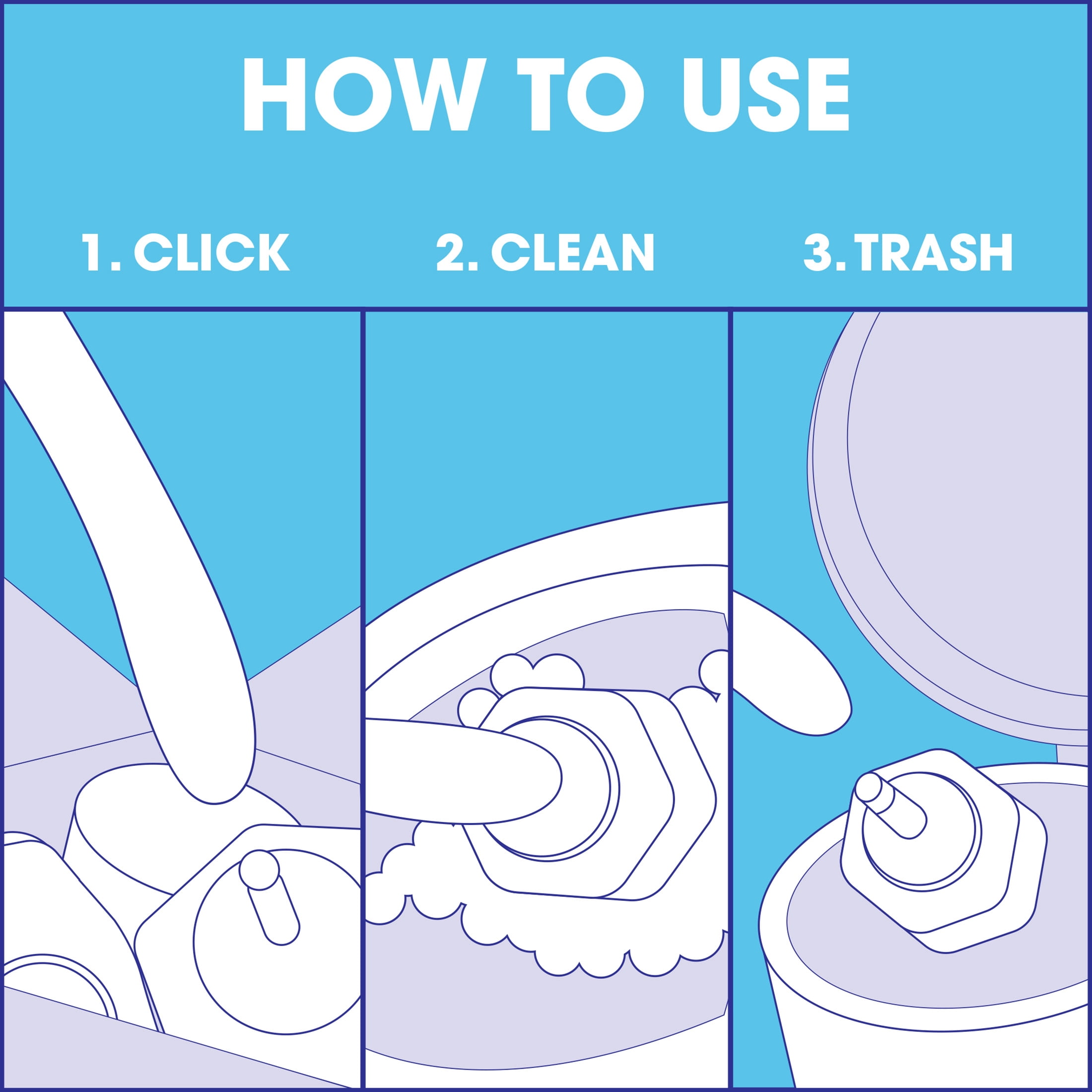 Great Value Toilet Cleaning System (1 Handle, 1 Caddy, 5 Disposable Scrubbing Pads) al8hd