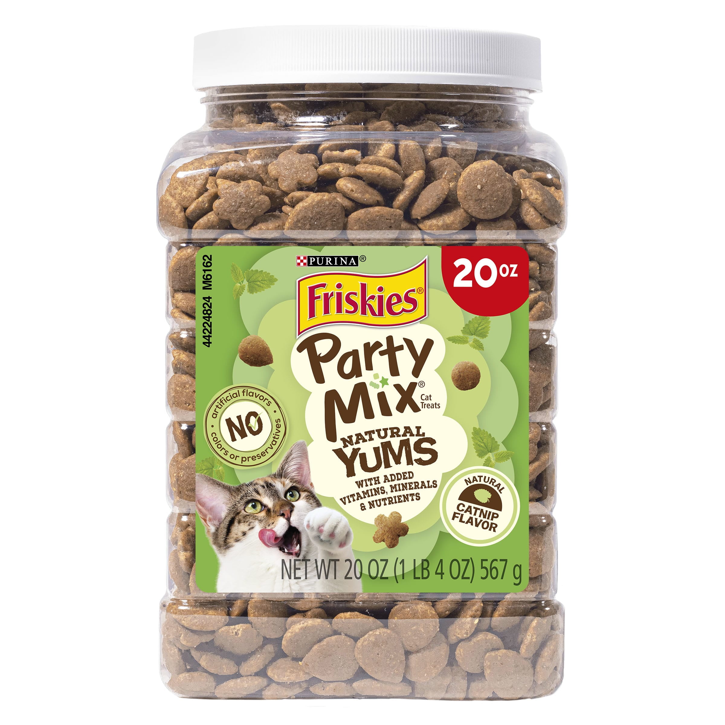 Friskies Party Mix Natural Catnip Flavor Crunchy Cat Treats (20 oz) rauv0