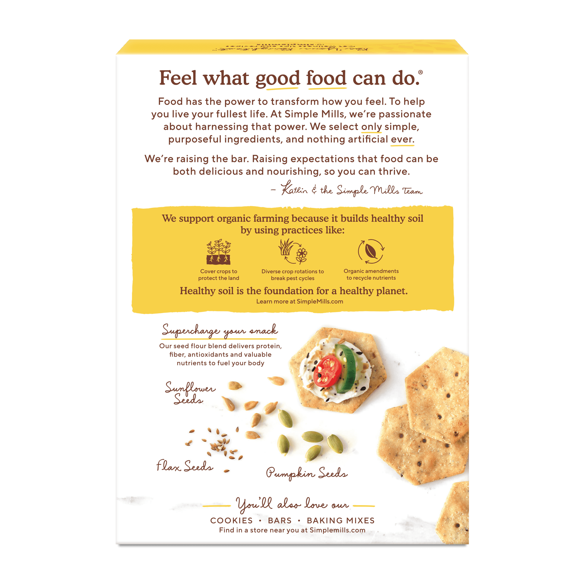 Simple Mills Organic Seed Flour Crackers, Everything Seasoning, Gluten-Free (4.25 oz) khj89