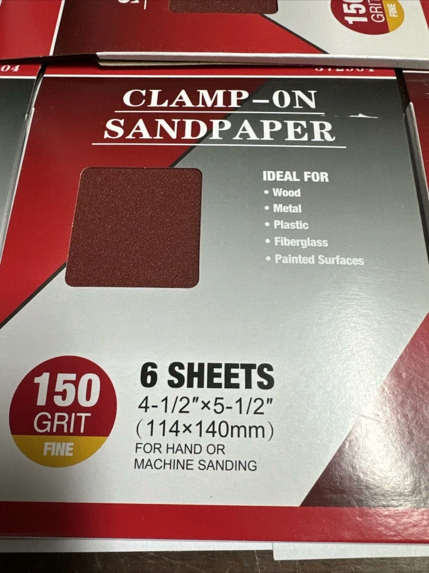 KLYNE Palm Sander Sandpaper Sheets (150 Grit, 24 Pack, 4.5 in x 5.5 in) 55pdv