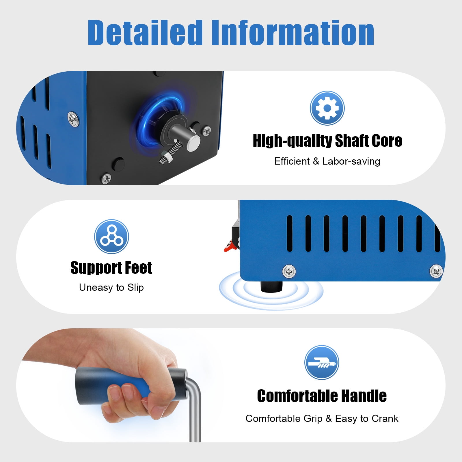 Peakora Hand Crank Generator 20W Portable Manual Power Supply for Emergency Camping (5 in x 3.39 in x 3.46 in) nl8z2