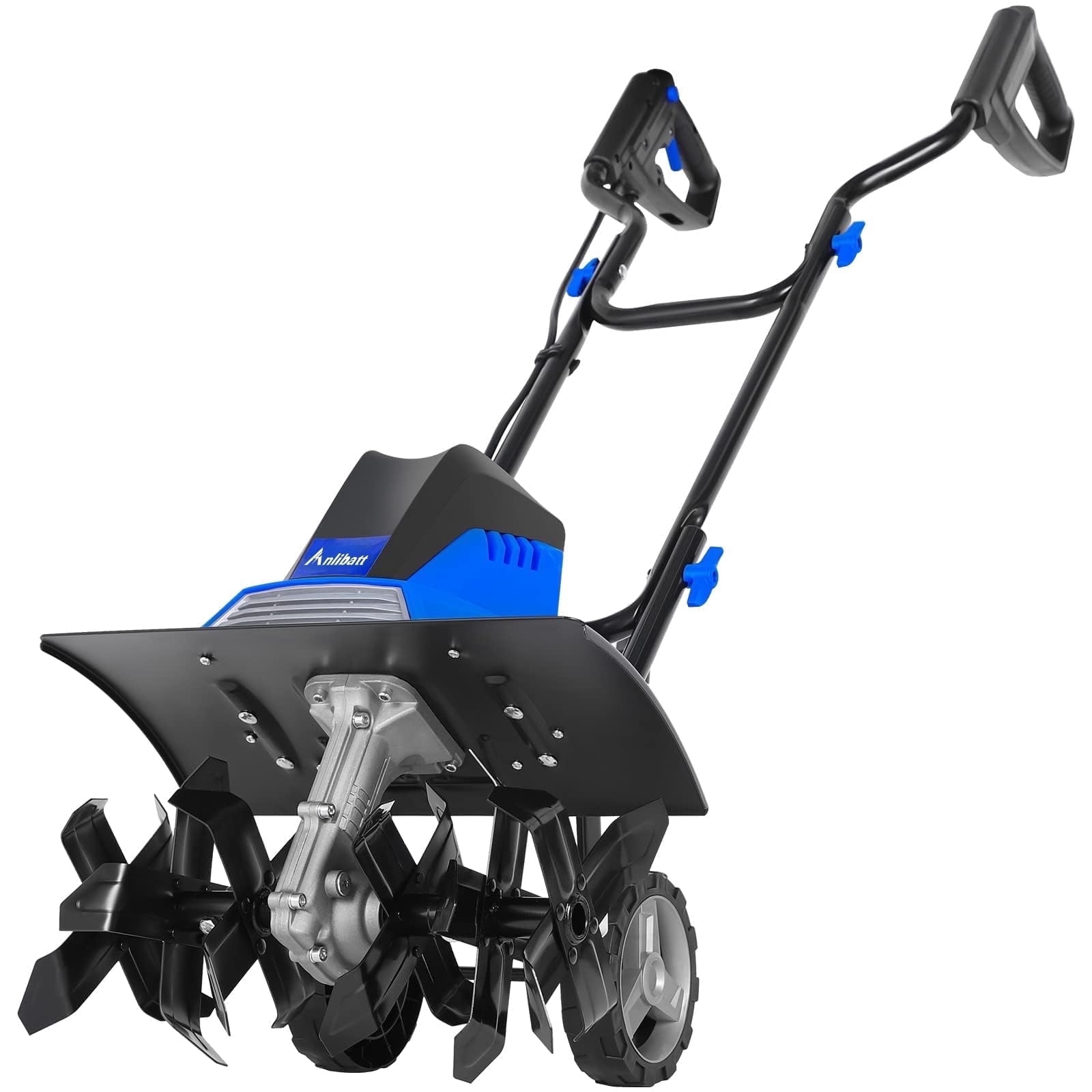 ANLIBATT Electric Garden Tiller Cultivator, 13.5 Amp 16 in Wide Rototiller with 6 Steel Tines and Adjustable Wheels z4aur