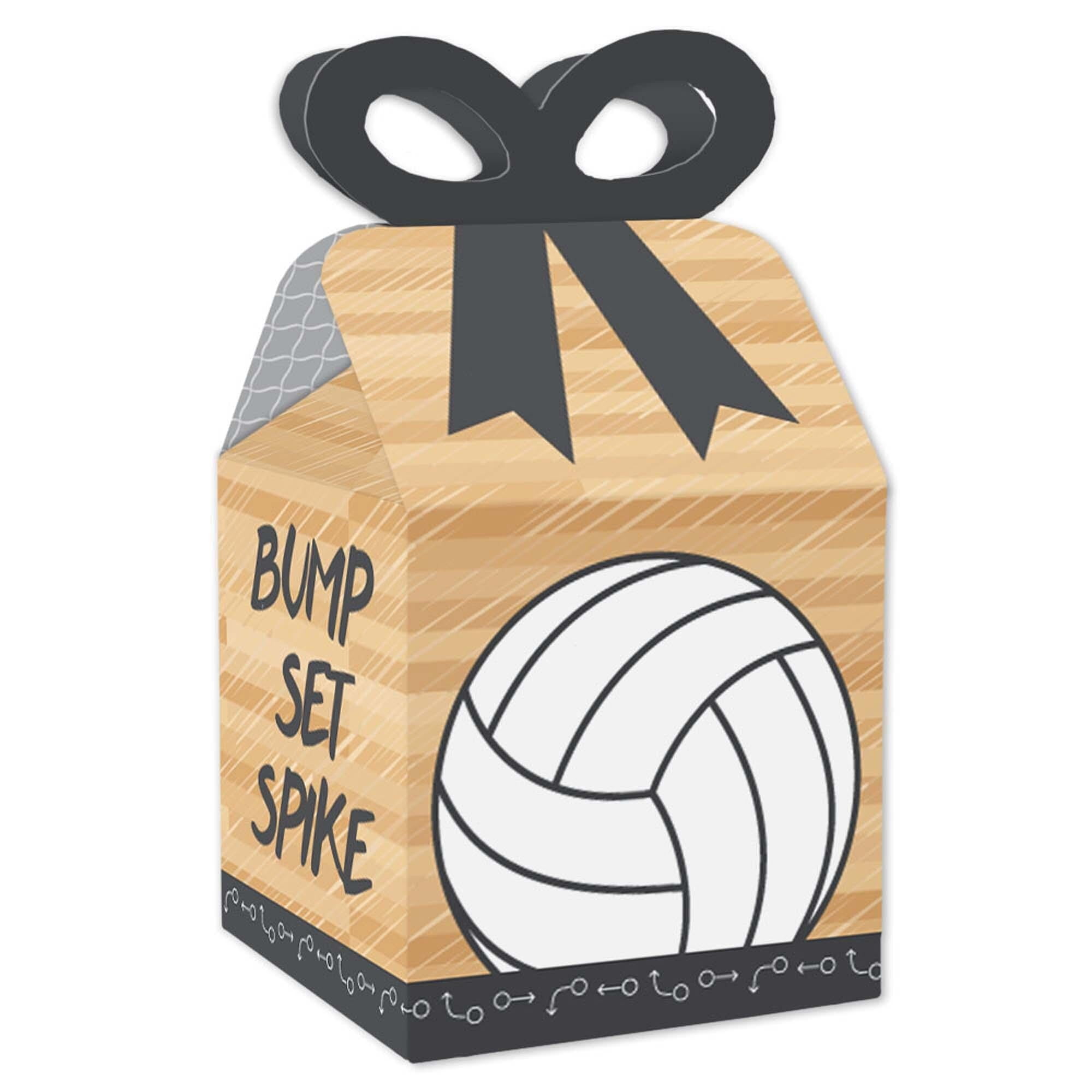 Big Dot of Happiness Volleyball Party Favor Gift Boxes (White, 12 Pack, 3.5 in x 3.5 in x 7 in) ox3tv