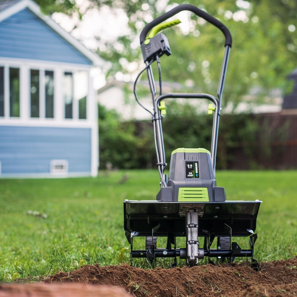 Earthwise 14-Amp Corded Electric Garden Tiller (18 in Width, 8 in Depth) s8fxd