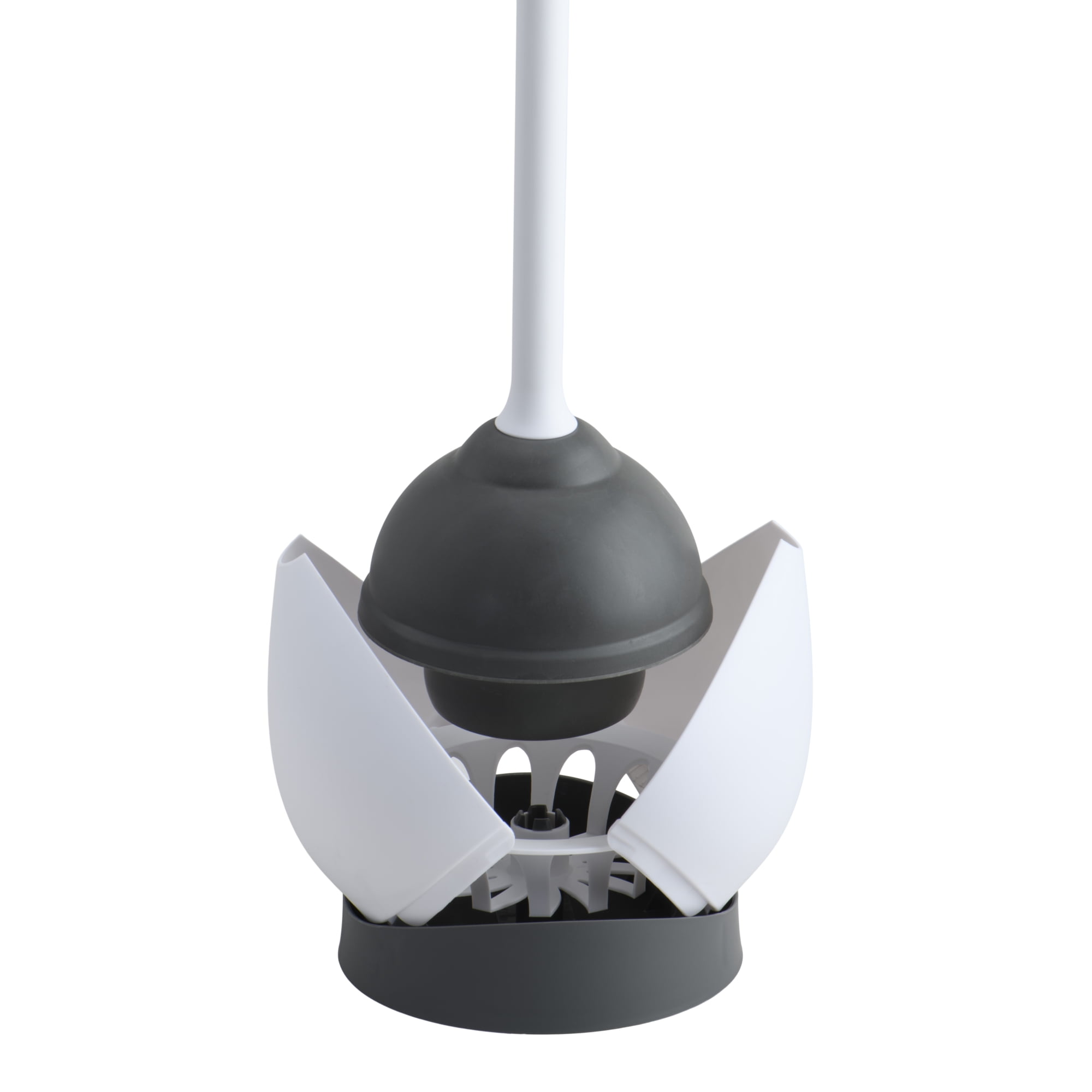 Clorox Hideaway Toilet Plunger with Caddy (White, 19.5 in) 2dmgj