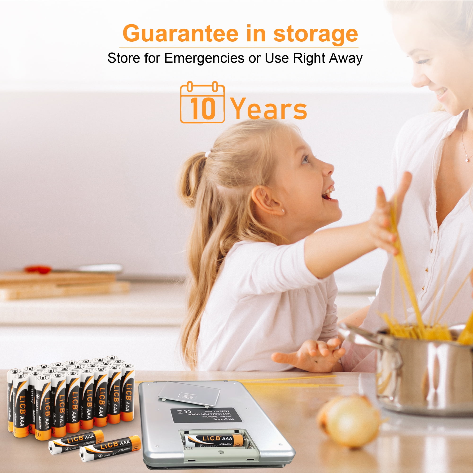 LiCB AAA Alkaline Batteries (Long-Lasting Power, 40 Pack) d1duq