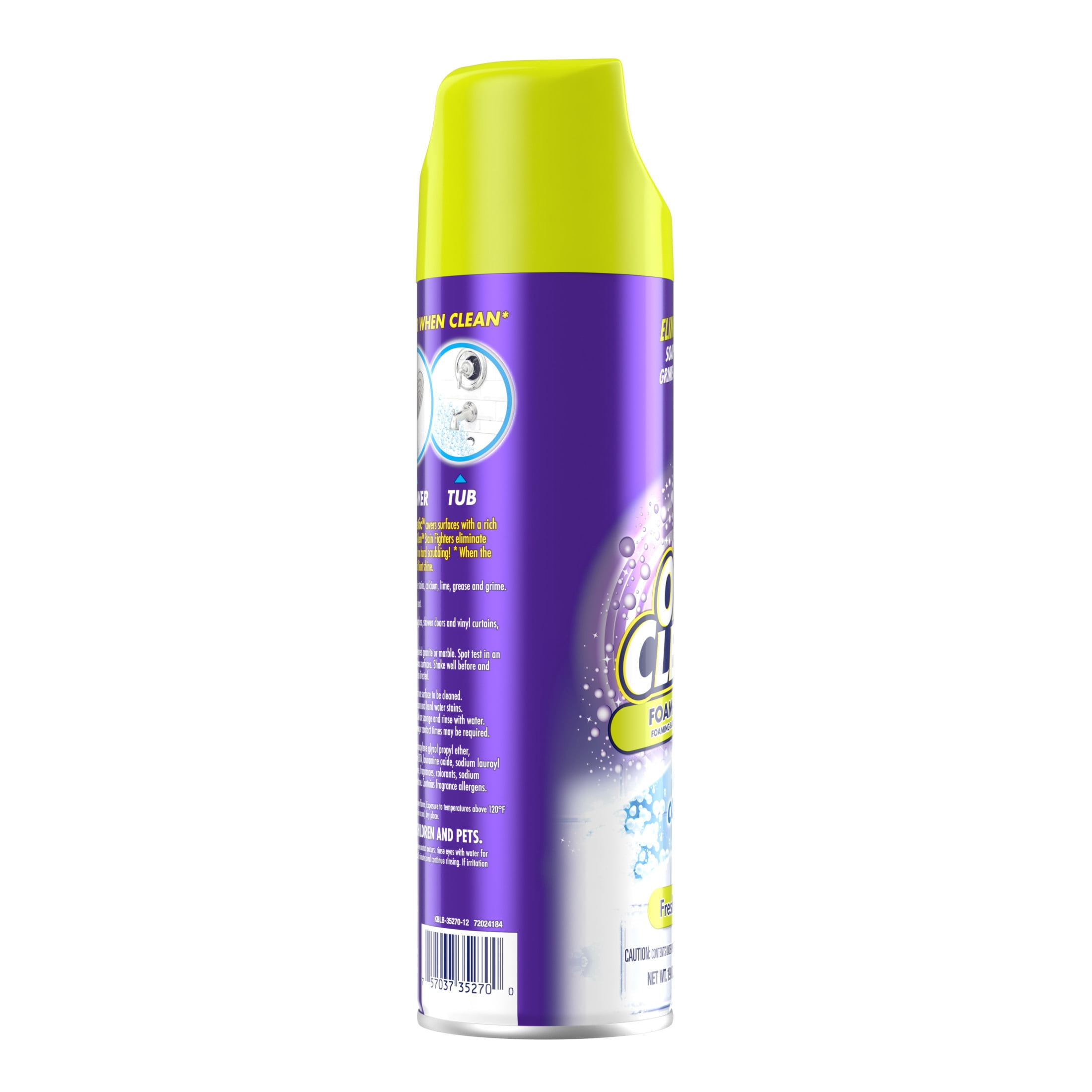OxiClean Foam-Tastic Bathroom Cleaner, Color-Changing Foaming Action for Soap Scum and Grime (Fresh Scent, 19 oz) vab5l