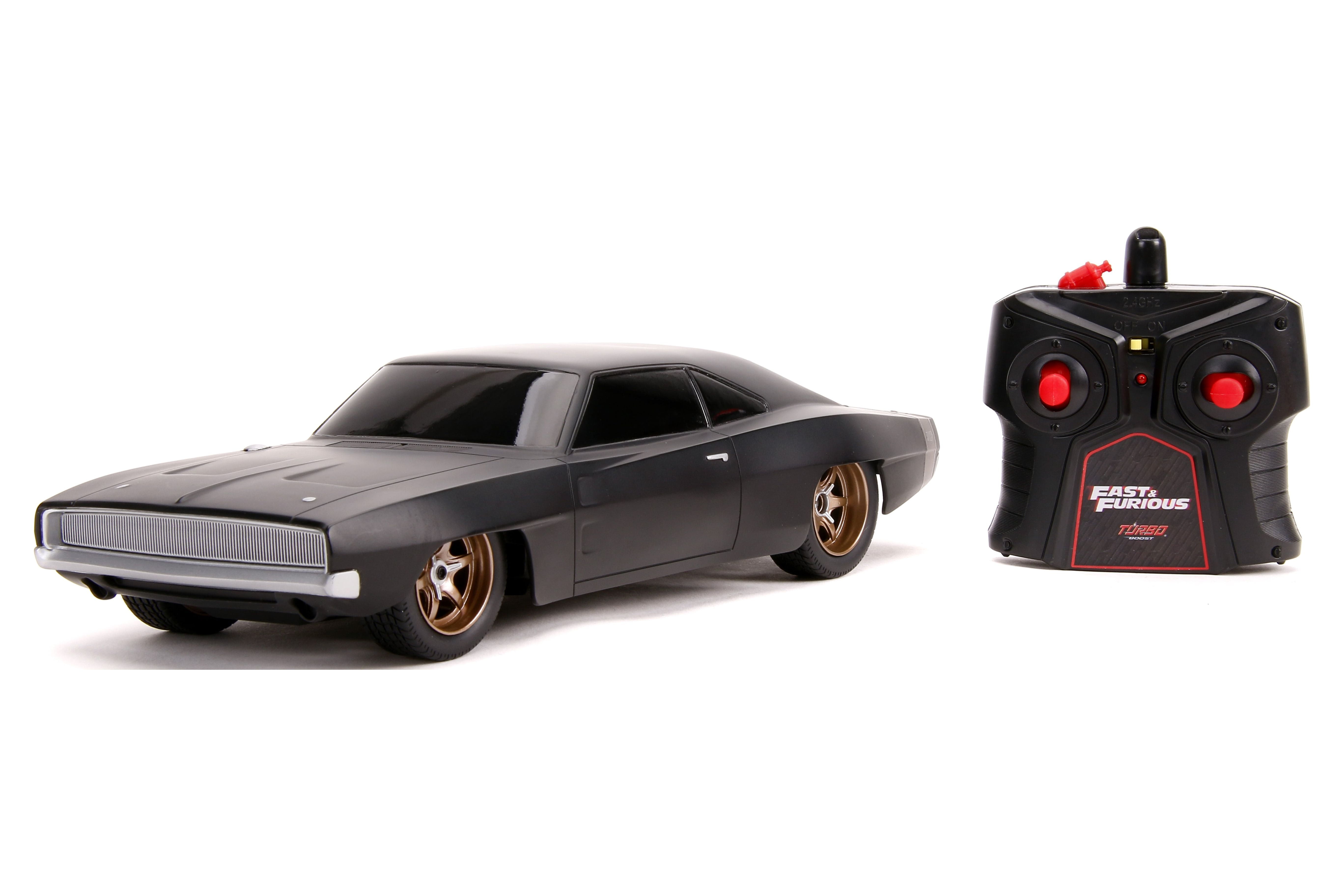 Jada Toys Fast & Furious Dom's 1968 Dodge Charger Widebody RC Radio Control Car (Black, 12 in) no1v9
