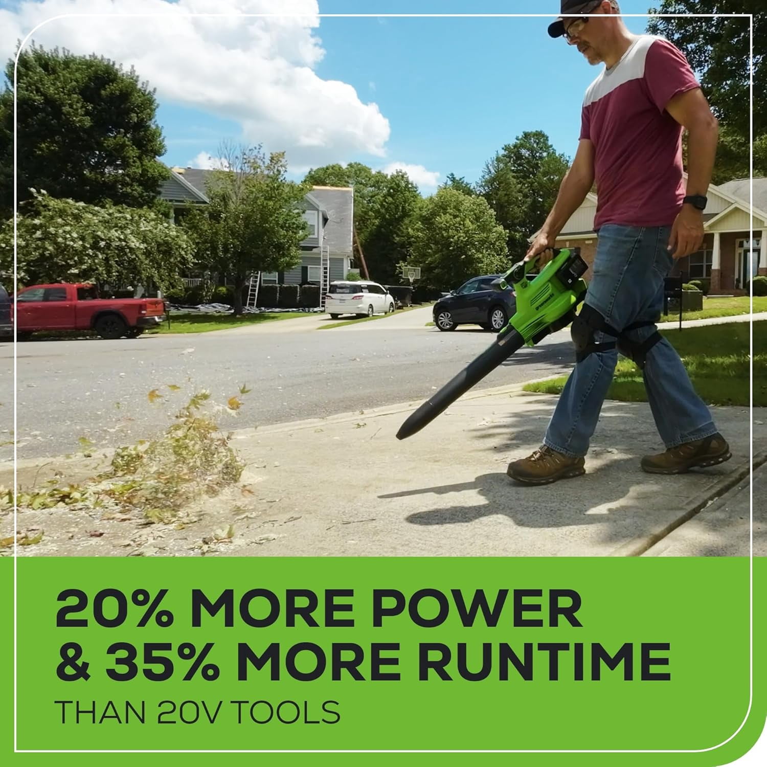 Greenworks 48V Brushless Leaf Blower and Vacuum Kit with (2) 4.0Ah Batteries and Dual Port Charger 8e49s