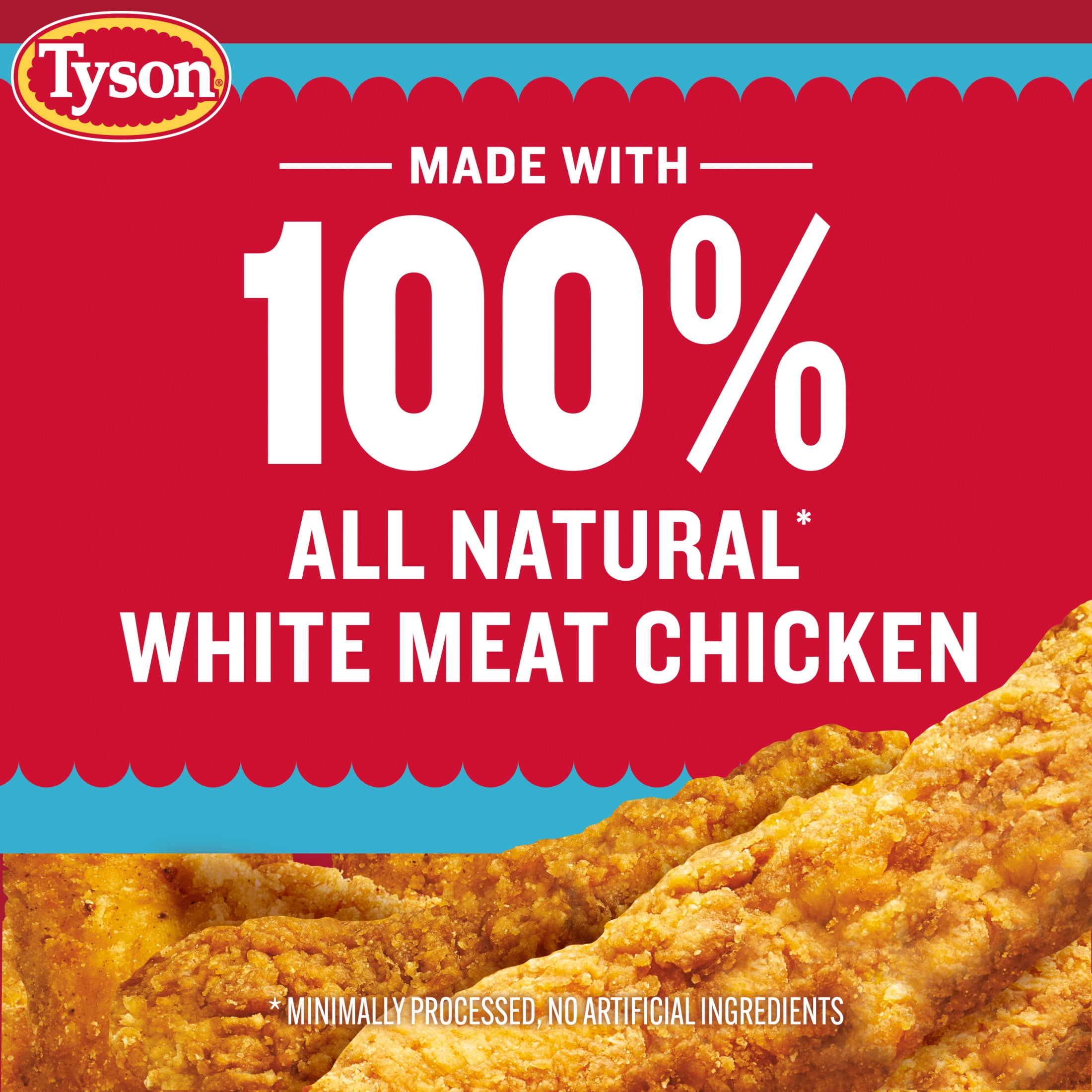 Tyson Crispy Chicken Breast Strips, Fully Cooked Frozen White Meat (25 oz) wx9o7