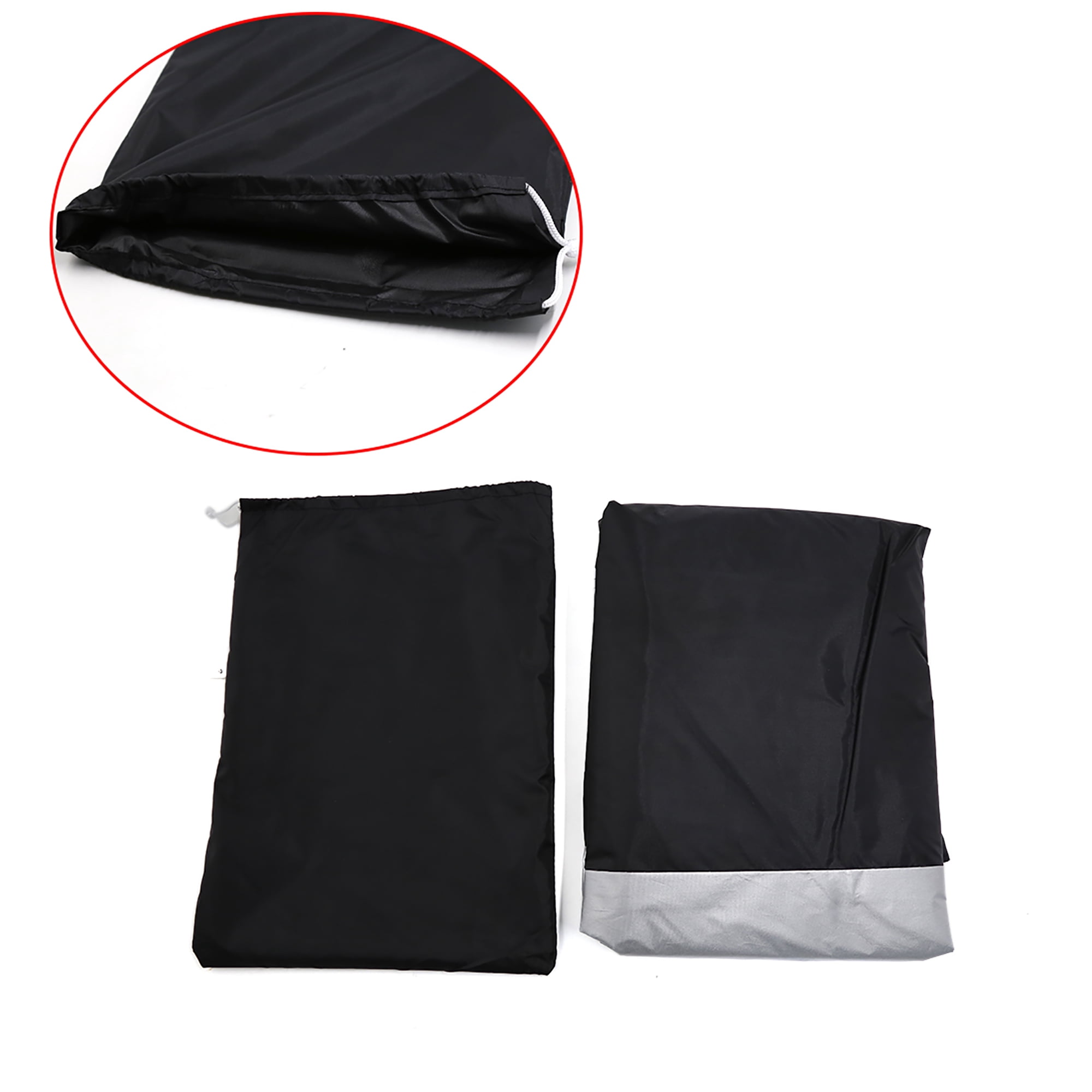 Unique Bargains Motorcycle Cover Outdoor Weatherproof UV Protection (Silver and Black, Large) 0zpxa
