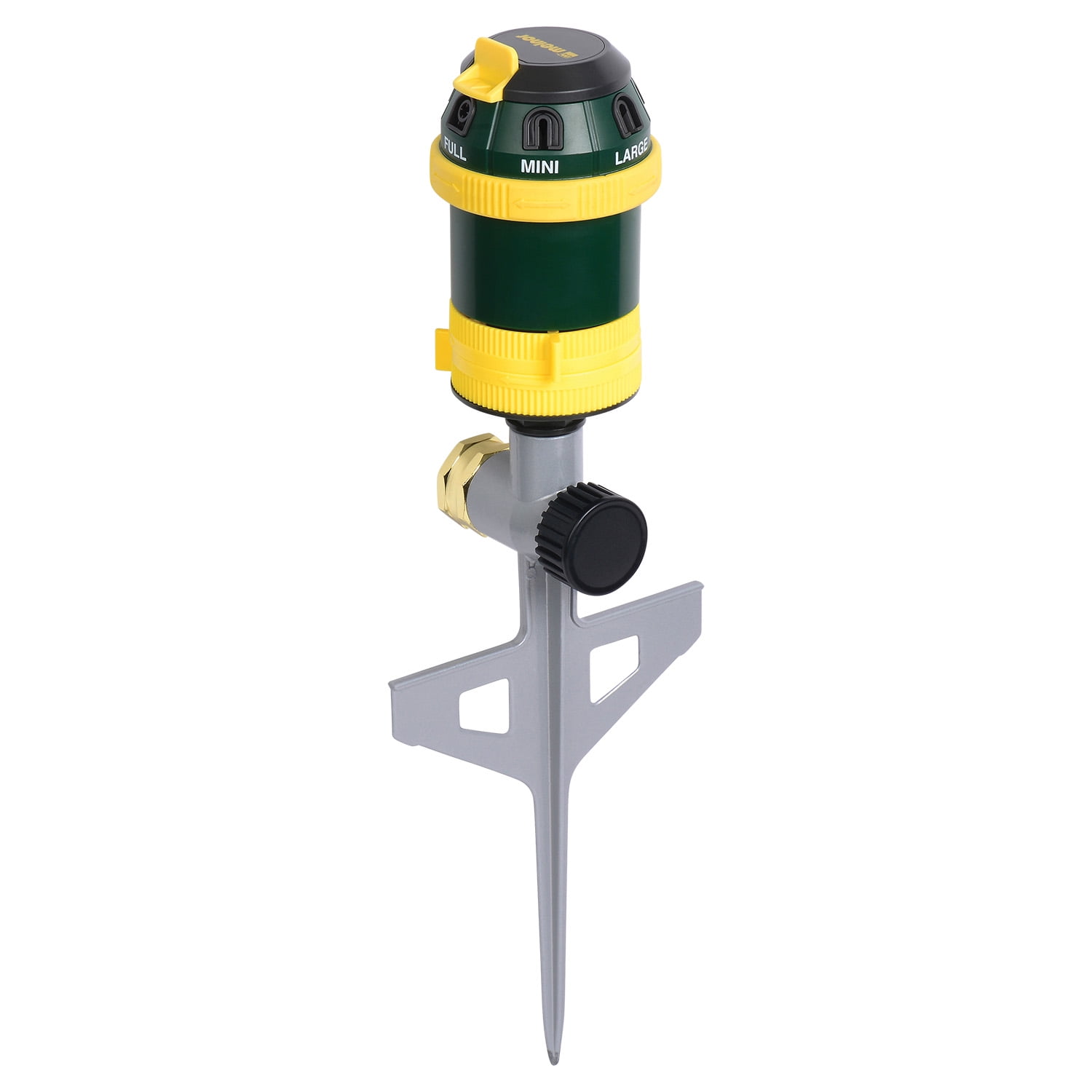 Melnor 6-Pattern Rotary Sprinkler with Metal Step Spike (70 ft Diameter Coverage) 1w7iy