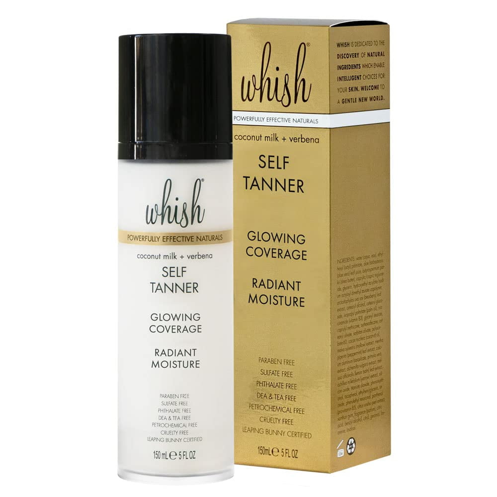 Whish Self Tanner Coconut Milk, Streak-Free Natural Firming Lotion (5 oz) lrd2l