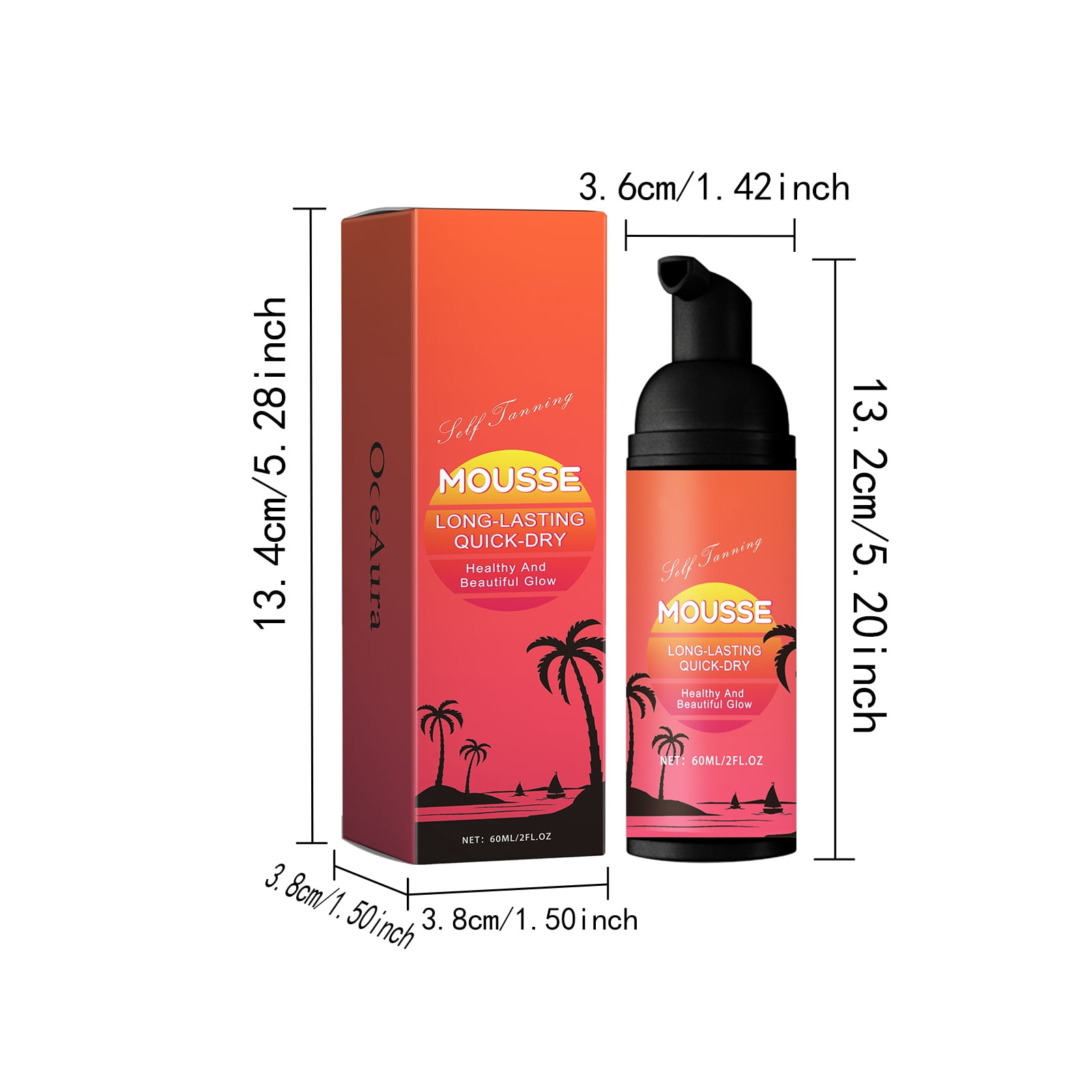 Alvantor Sunless Tanning Mousse, Professional Bronzing Self Tanner for Natural Glow (Wheat Classic, 2 fl oz) 22u34