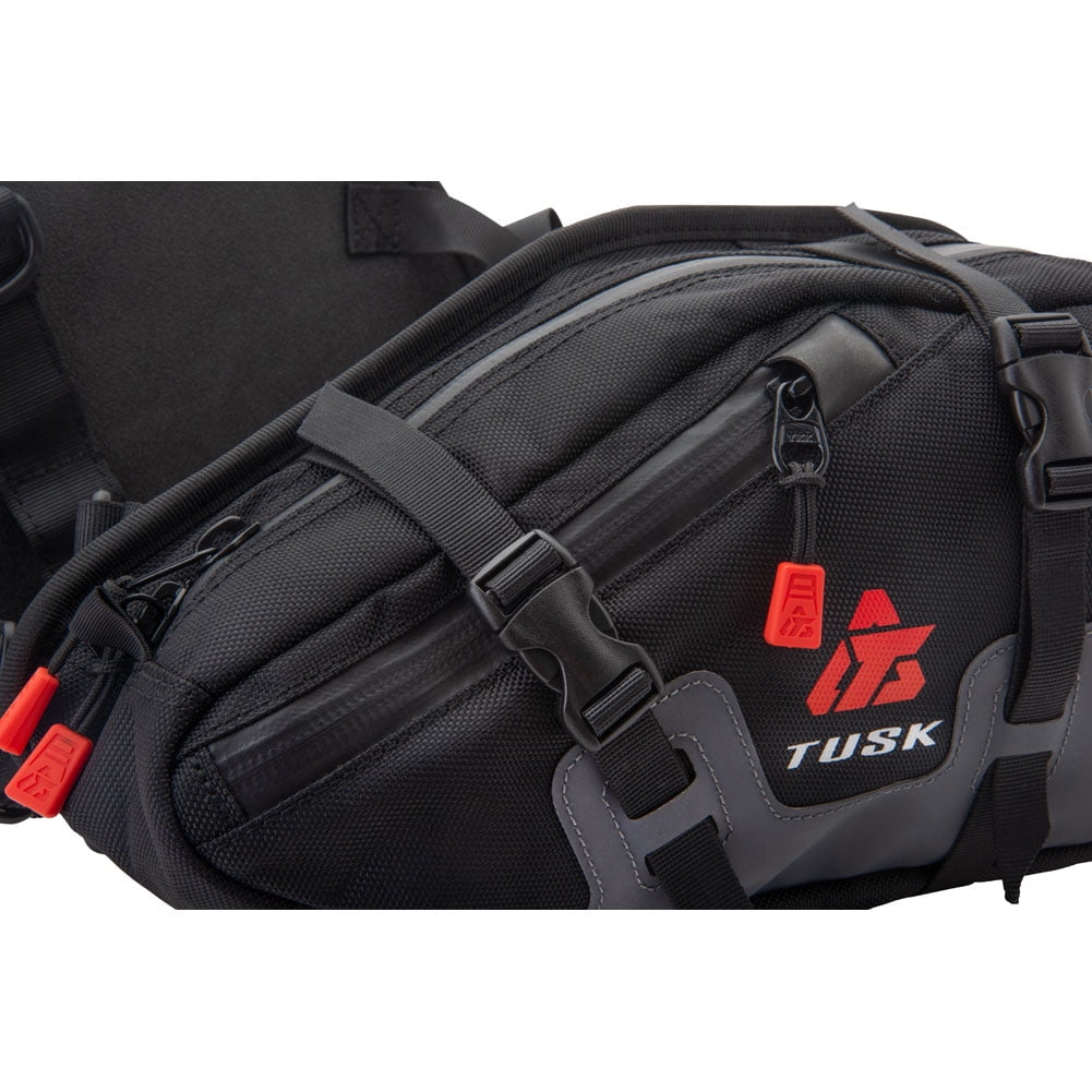 Tusk Traverse Pannier Bags Rackless Adventure Motorcycle Luggage System (Black/Grey, 16 Liters) 1p1gk
