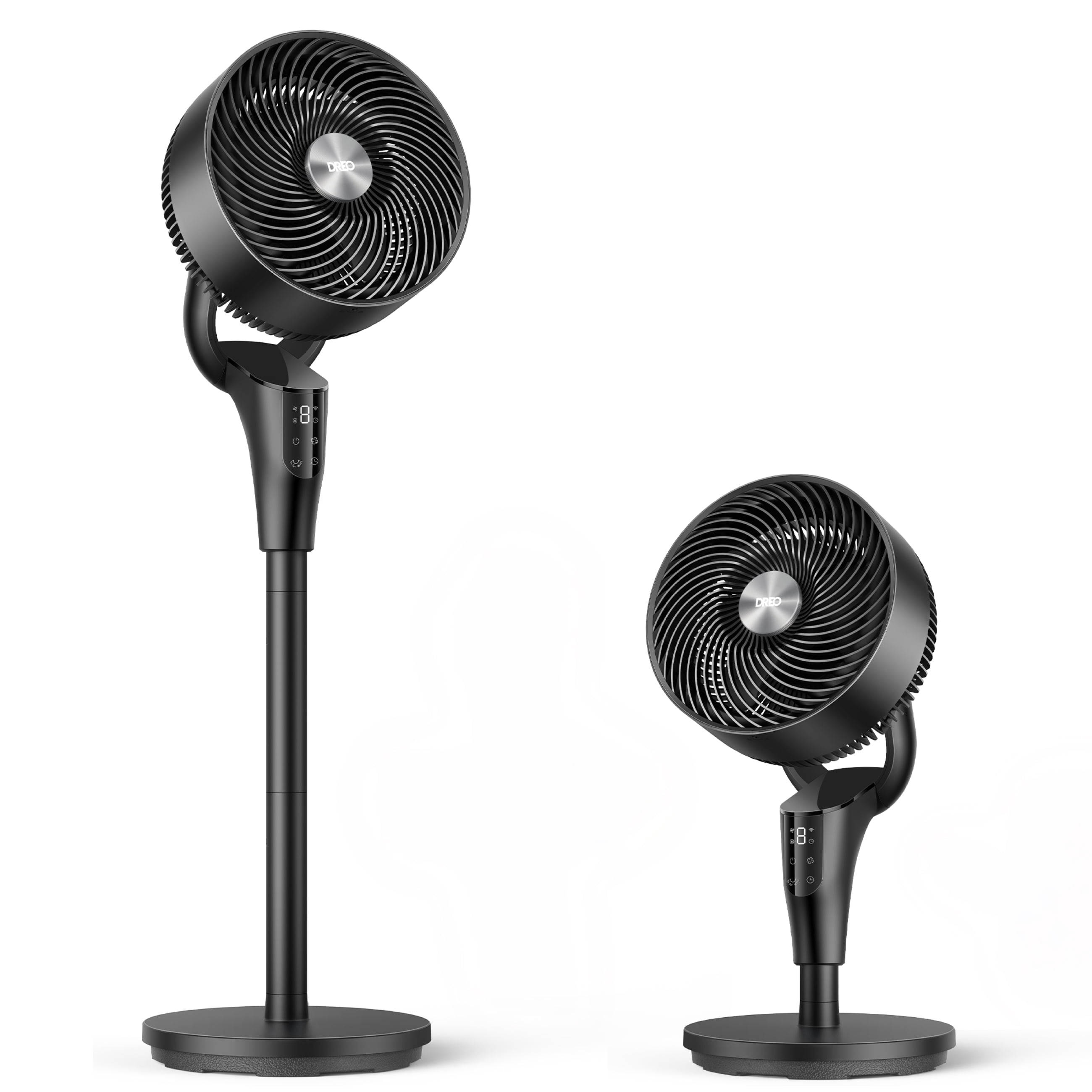 DREO Pedestal Fan, 2-in-1 Adjustable Table and Floor Fan, Ultra Quiet Oscillating Cooling Fan with Remote (Black, 38.1 in) 0hm7r
