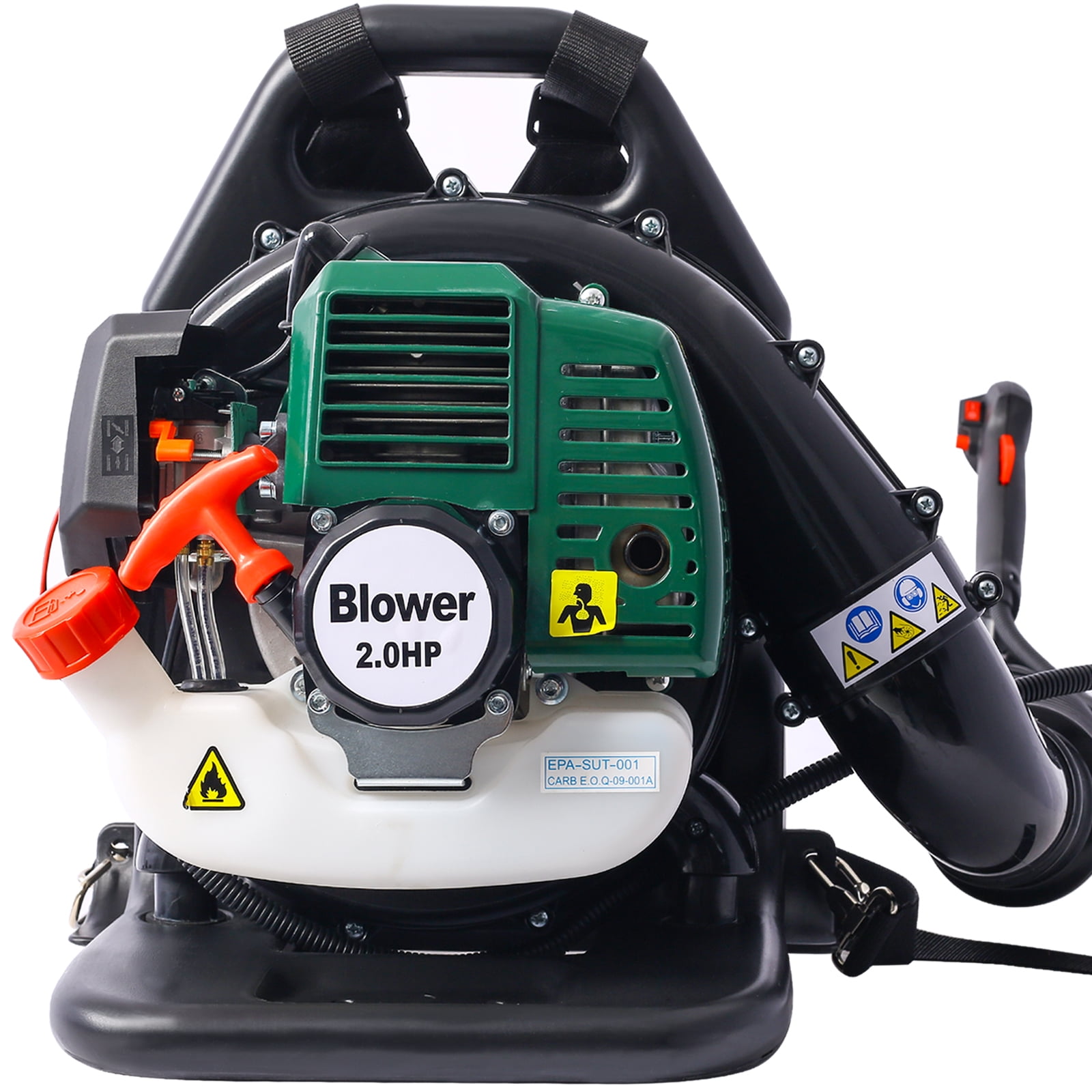 Sesslife 52cc 2-Cycle Gas Powered Backpack Leaf Blower, Commercial Grade Leaf Vacuum with Adjustable Straps and Nozzle Extension (Green) k1g4j