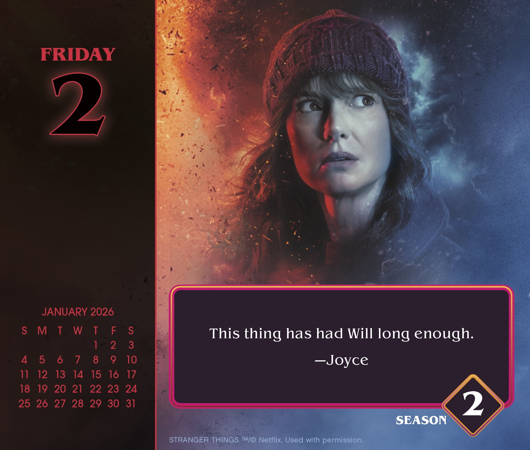 Trends International Stranger Things 2026 Daily Desk Calendar (Multicolor, 6.13 in x 5.38 in) y7gfw