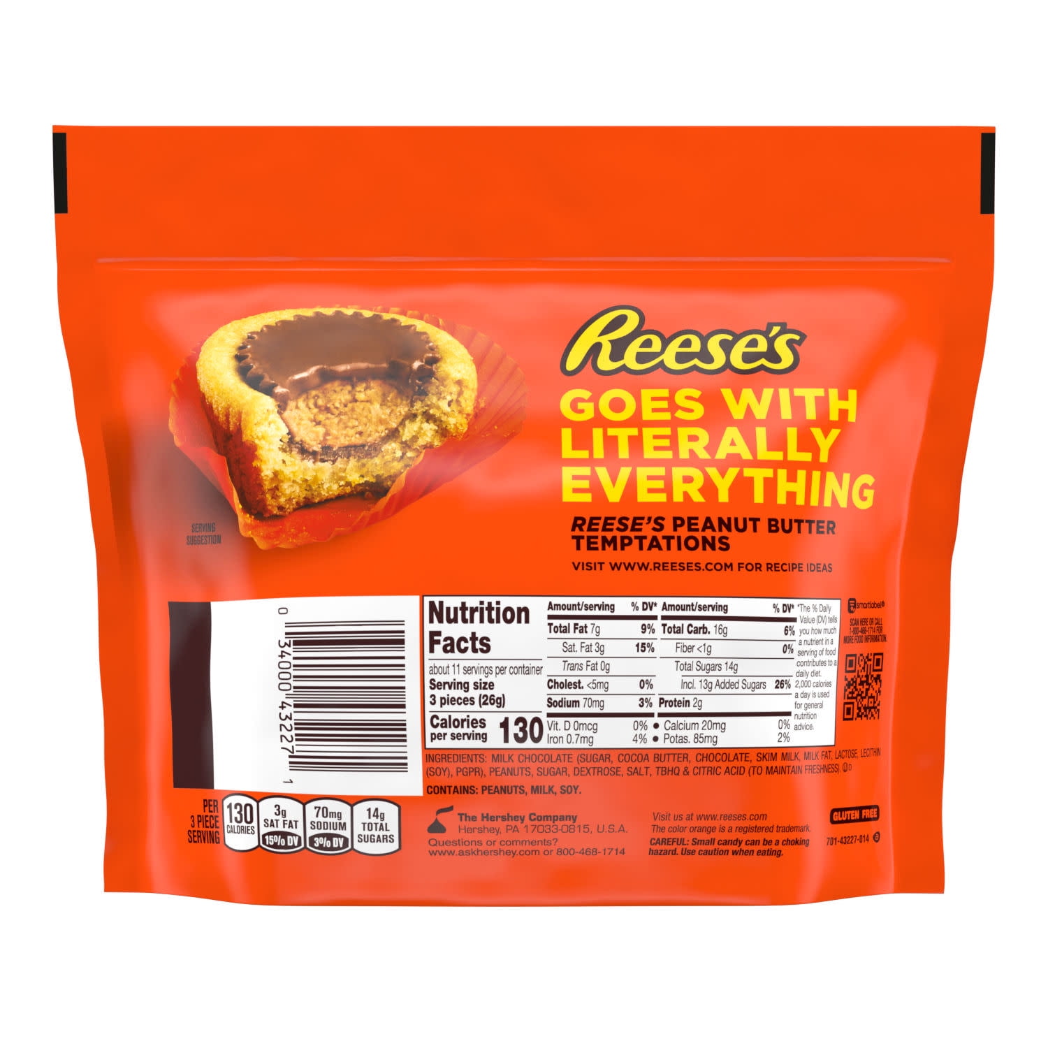 Reese's Miniatures Milk Chocolate Peanut Butter Cups Candy (Milk Chocolate, 10.5 oz) qnw5c