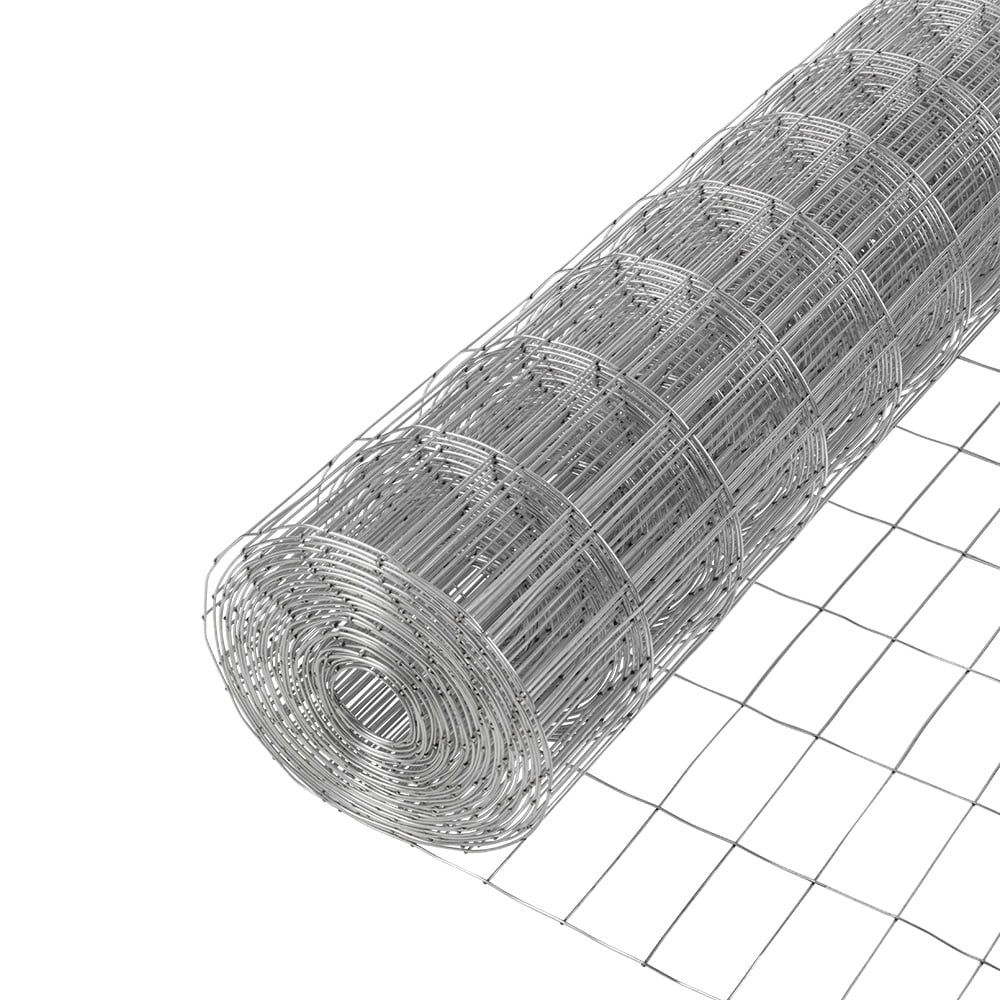 YARDGARD Galvanized Welded Wire Fence, 14 Gauge Mesh for Garden Protection and Animal Containment (Silver, 24 in x 25 ft) 5g4w3