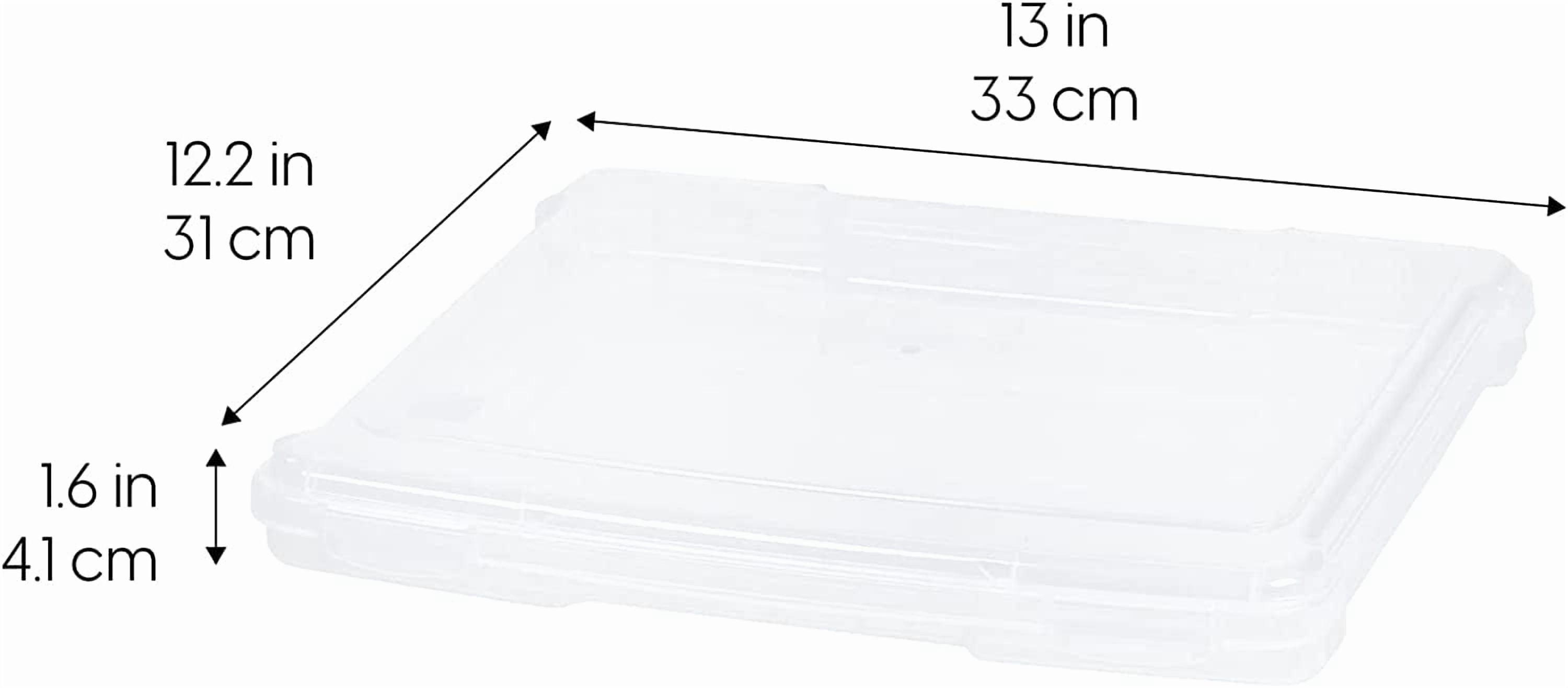 IRIS USA Board Game and Craft Storage Box with Snap-Tight Latch Lid (Clear, 4 Pack) nfuvs