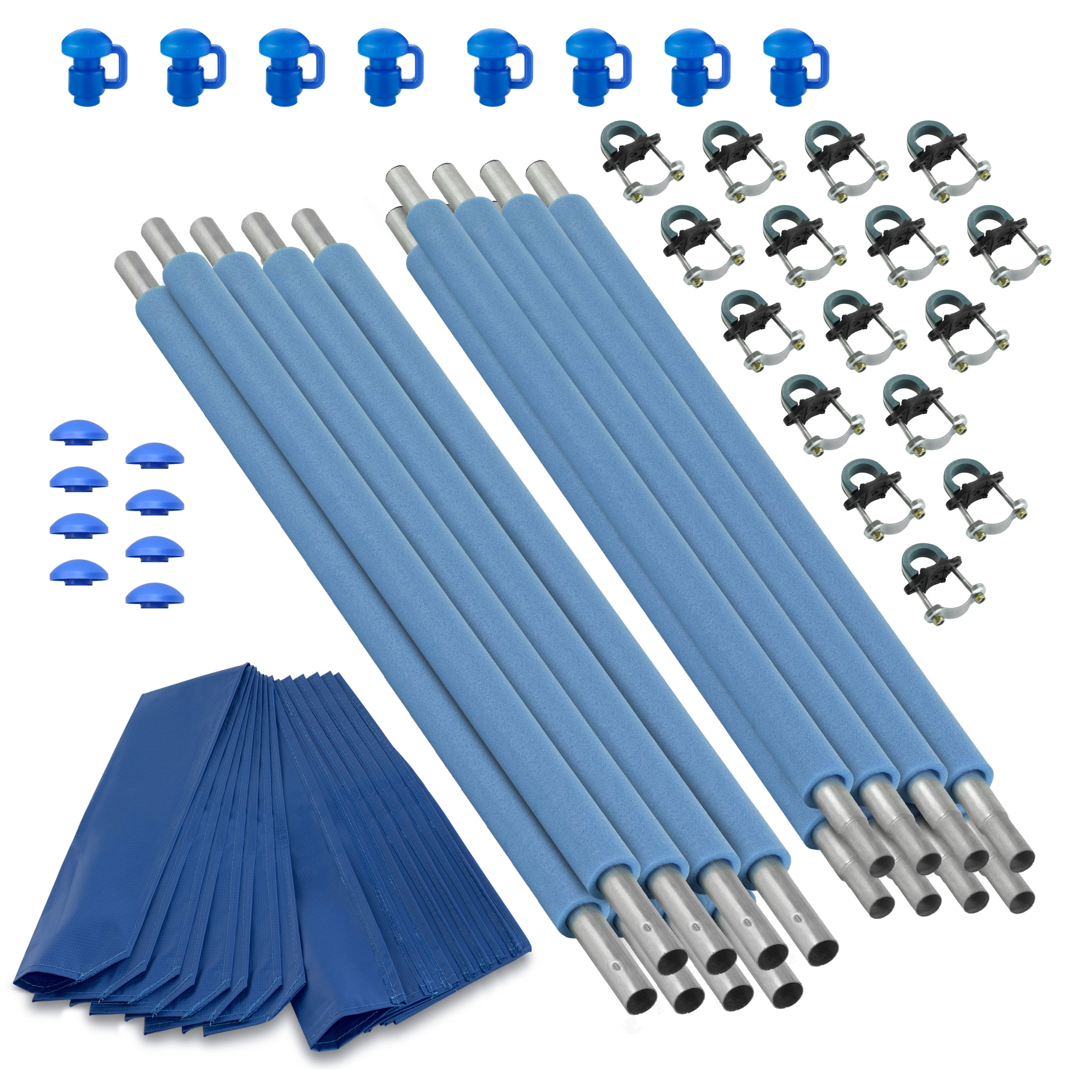 Upper Bounce Trampoline Replacement Enclosure Poles with Foam Sleeves (Set of 8, 1 in Diameter) slrac