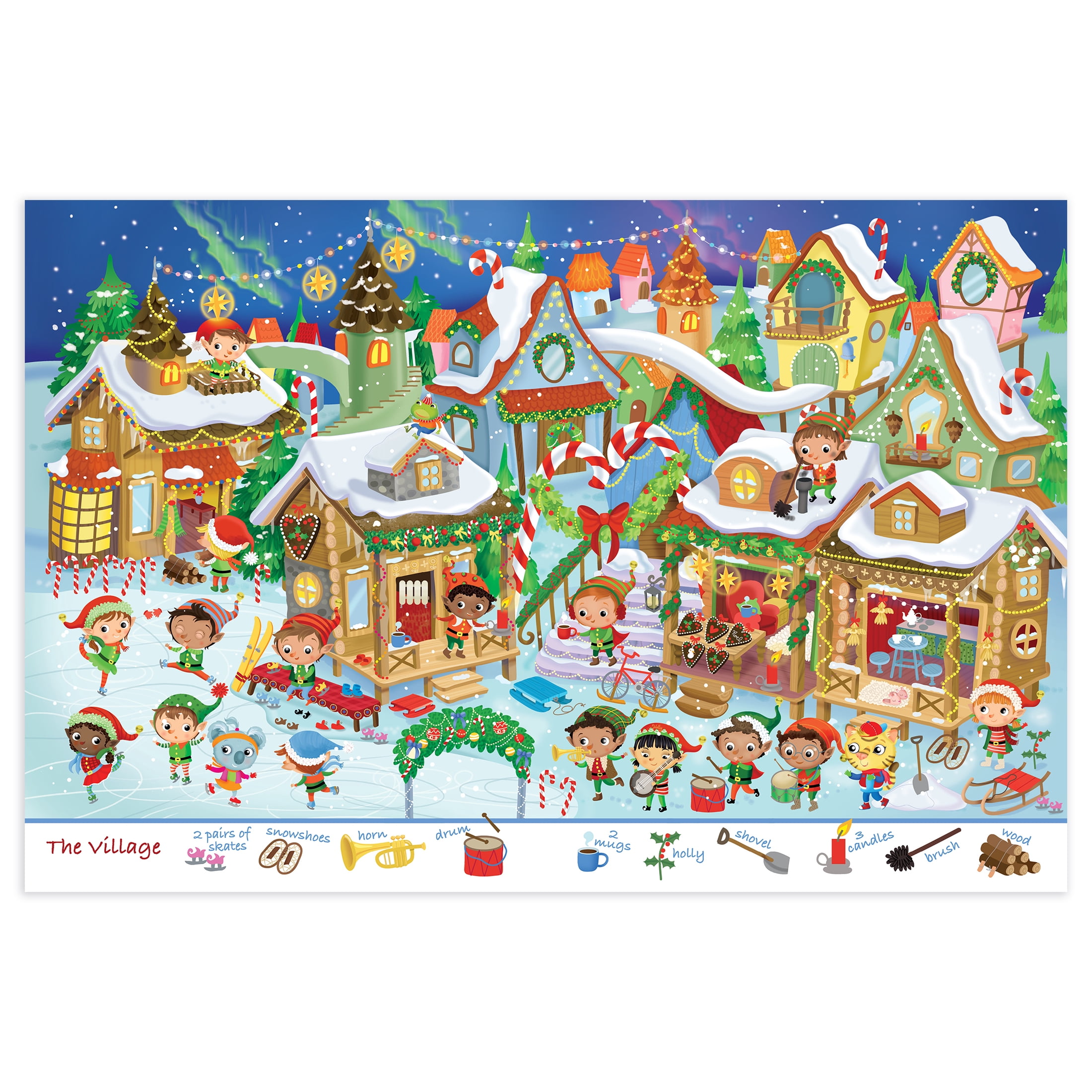 Seek & Find with Freddy and Ellie Santa's Workshop Activity Book Set (3 Count, 32 Pages Each) rnhka