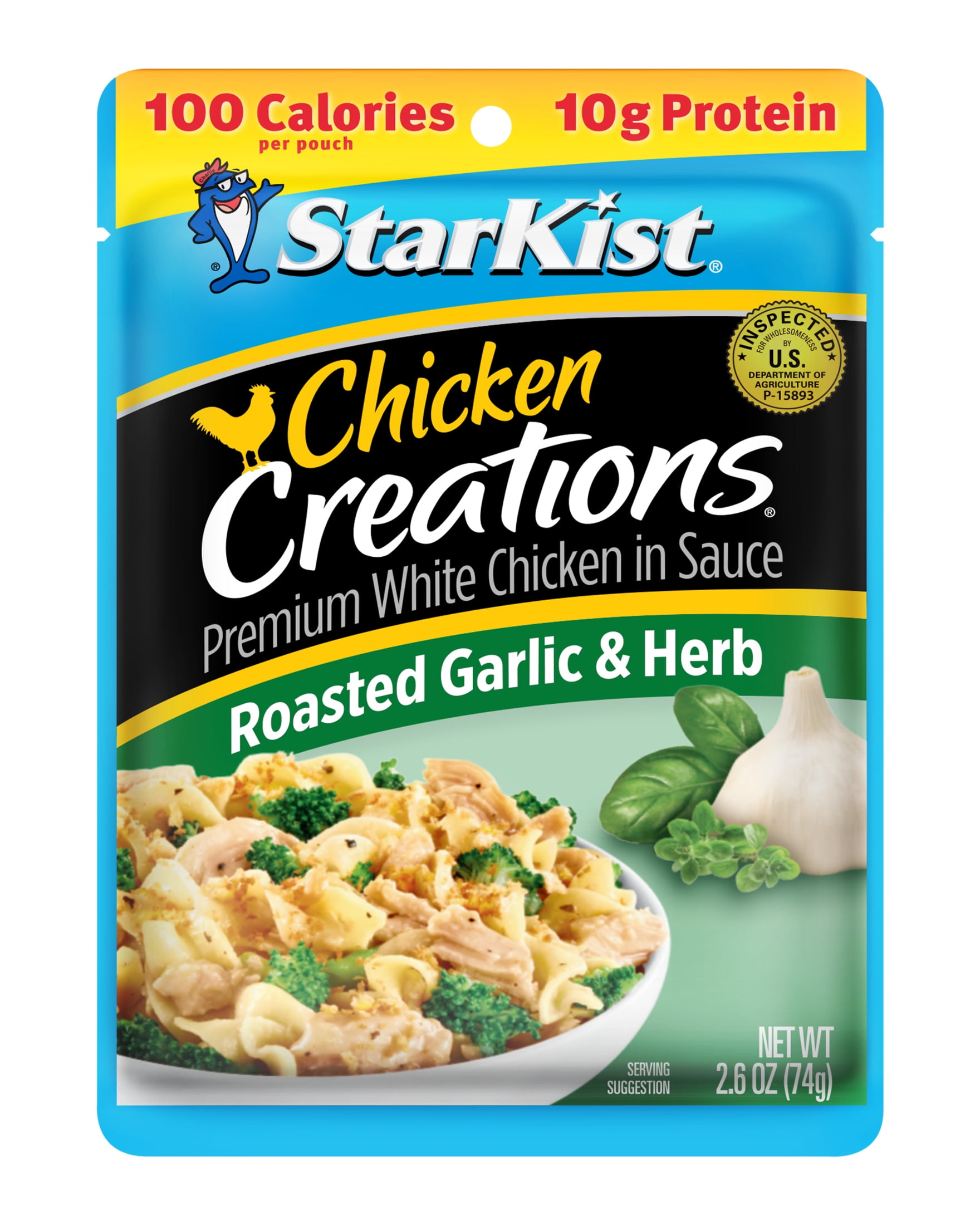 StarKist Chicken Creations Premium White Chicken, Garlic and Herb (2.6 oz) t5sdr