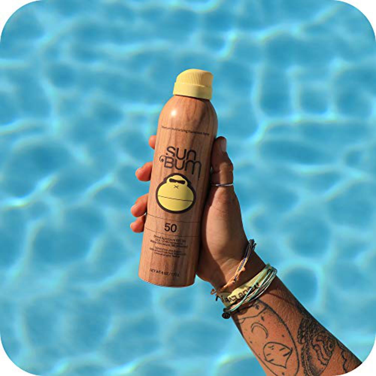 Sun Bum Original SPF 30 and 50 Sunscreen Spray Broad Spectrum Moisturizing Protection (6 fl oz, 2 Pack) zel1d