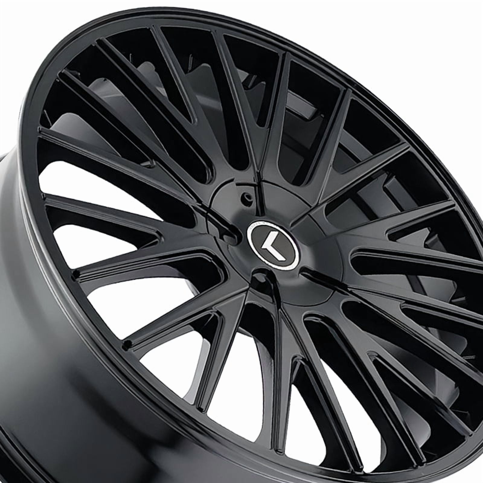 Kraze Double Down Wheel 20x8.5 in Gloss Black (5-115/5-120 Bolt Pattern, 38mm Offset) jy6v0