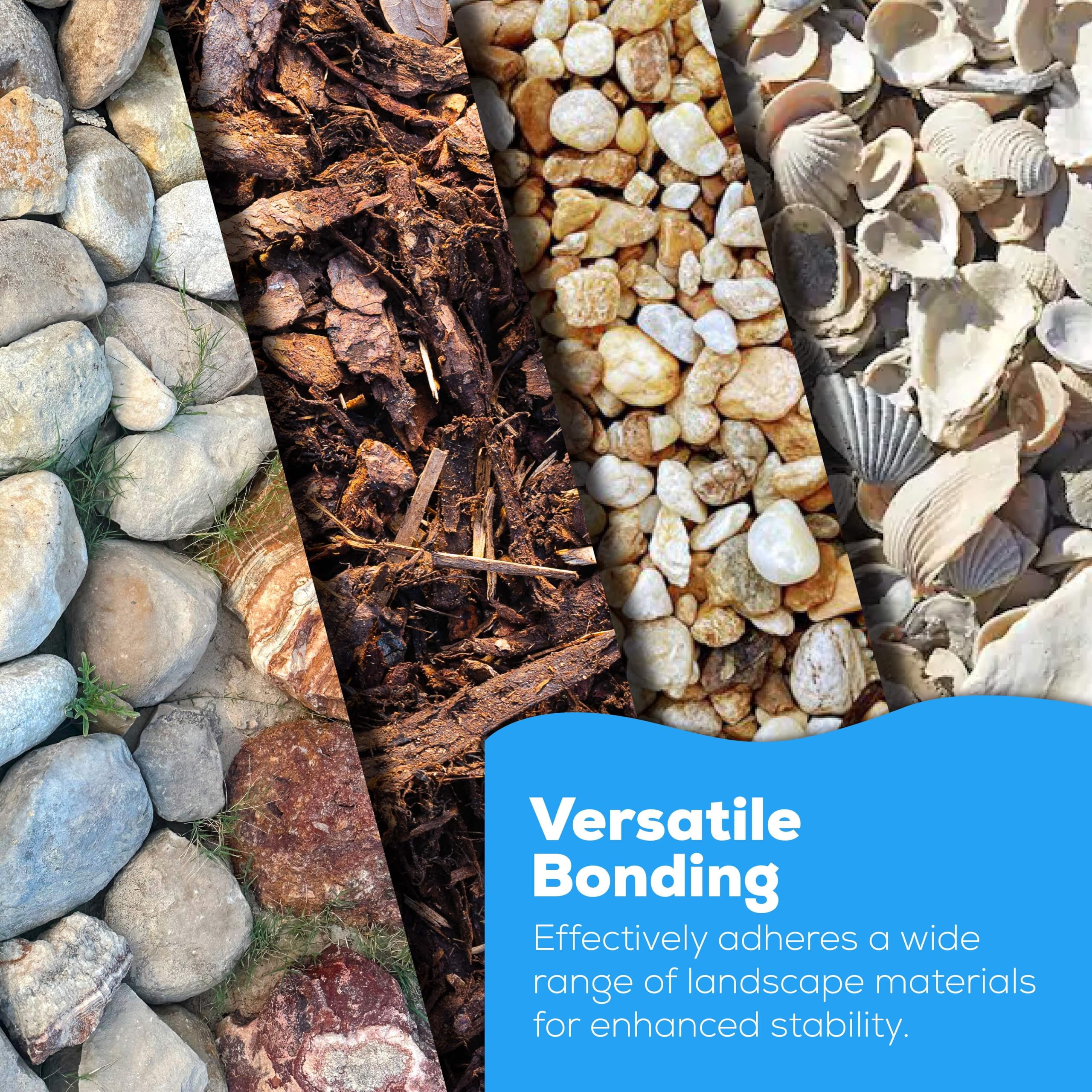 TerraLock Landscape Adhesive for Mulch and Gravel (White, 256 fl oz) b6i69