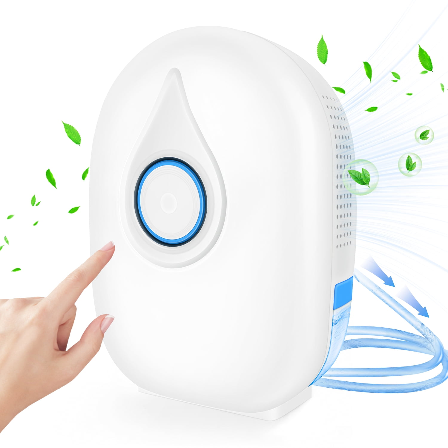 HOPEPOW Portable Dehumidifier for Home and Bedroom (White, 2 Pint) qf86d