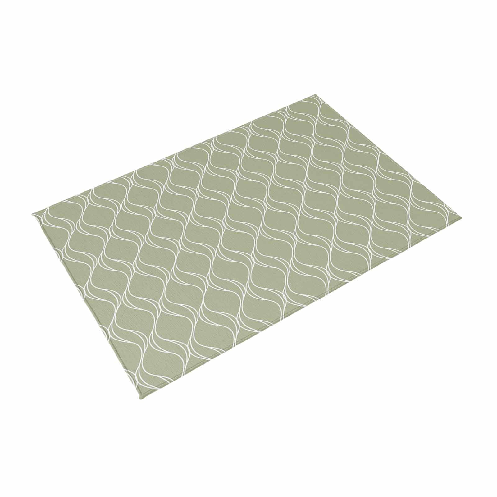 ERUNPONLY Sage Green Striped Outdoor Rug, Non-Slip Washable Geometric Patio Area Rug for Deck Porch Camping (3 ft x 5 ft) ioozk