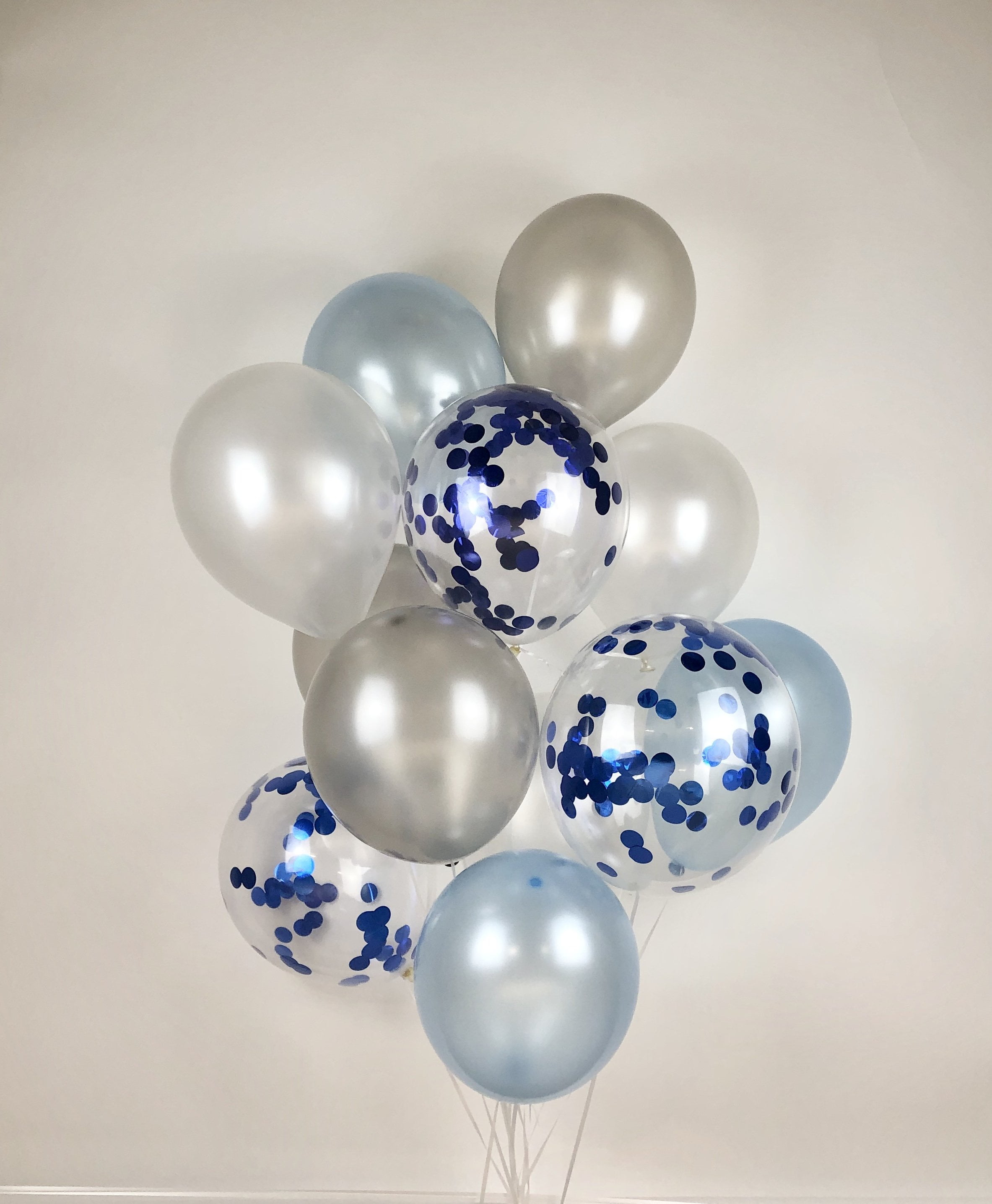Sweet Moon Latex Party Balloons Bouquet for Baby Shower and Event Decor (Blue, 12 Piece) usdcy