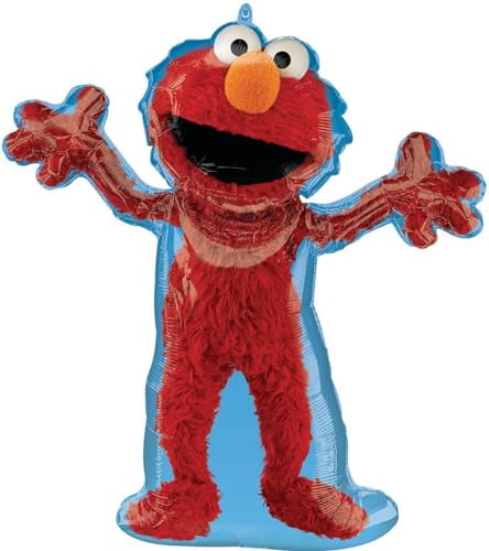 Anagram Sesame Street Elmo 2nd Birthday Party Balloon Bouquet Decoration Set (8 Piece) daio5