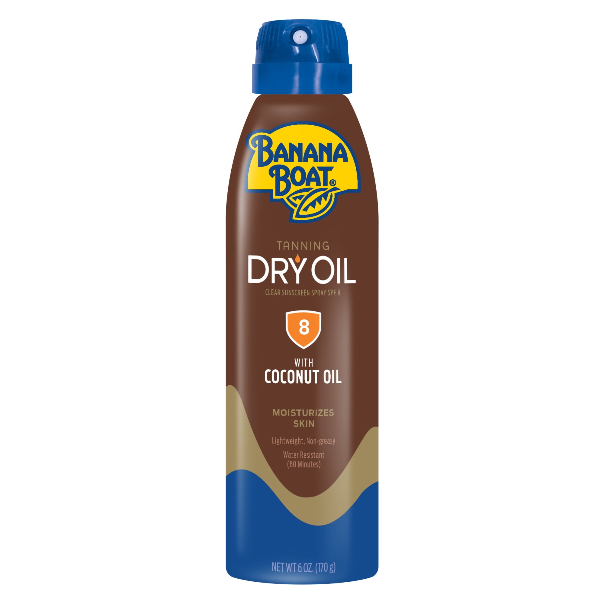 Banana Boat Tanning Dry Oil Clear Spray Sunscreen SPF 8 (Clear, 6 oz) ayadd