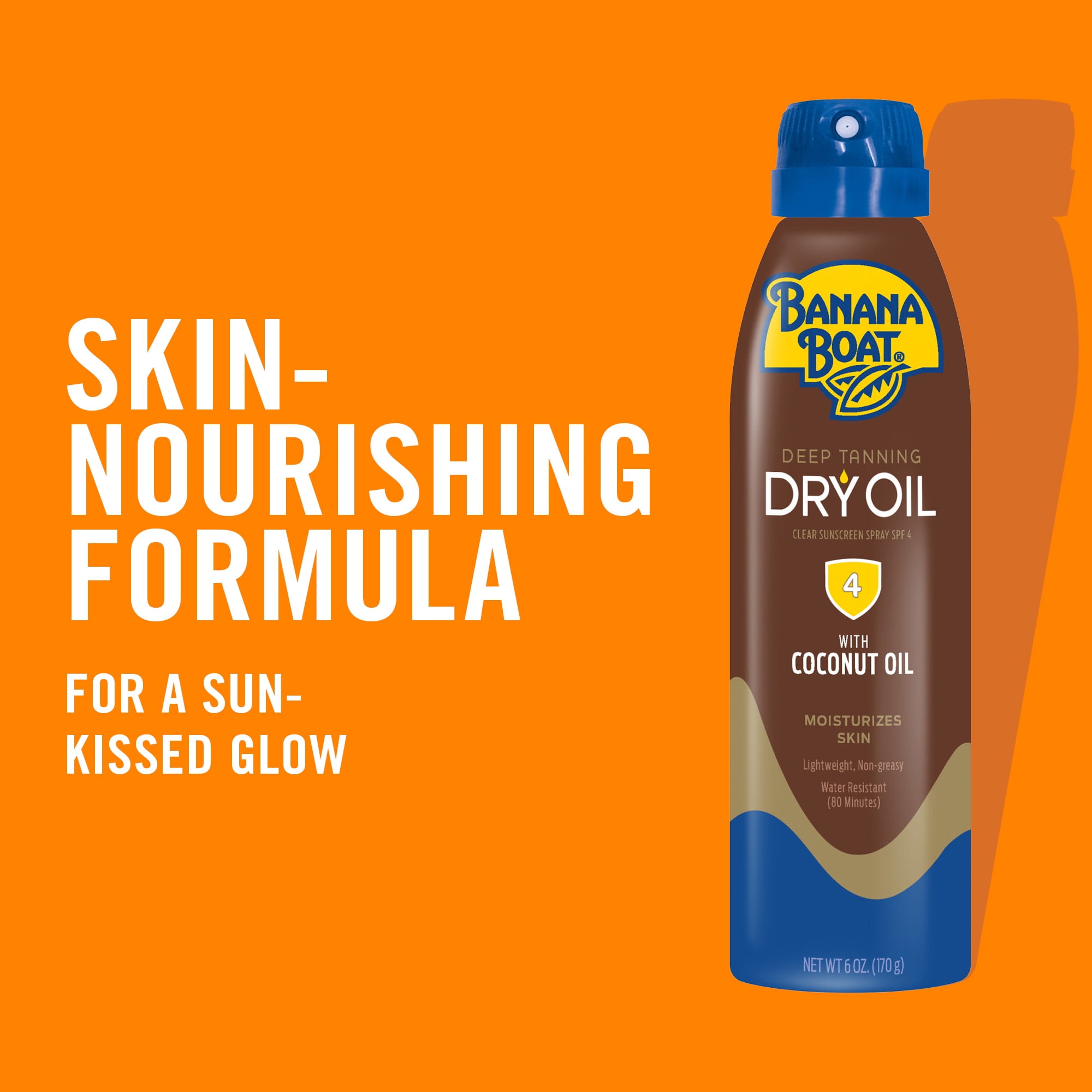 Banana Boat Deep Tanning Oil SPF 4 Sunscreen Spray (Clear, 6 oz) cm03p