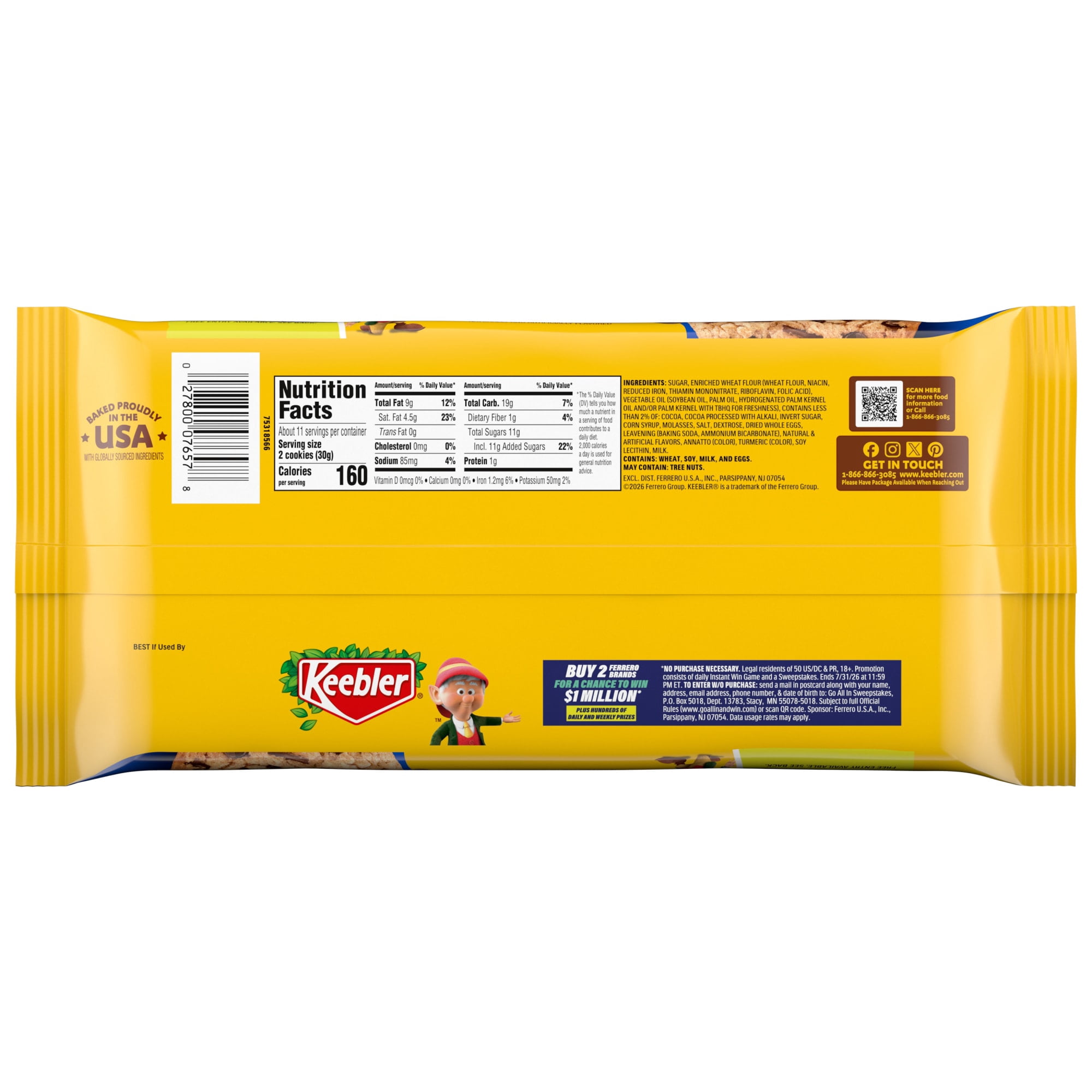 Keebler Chips Deluxe Cookies, Chocolate Chip & Fudge Chunks (11.2 oz) sea93