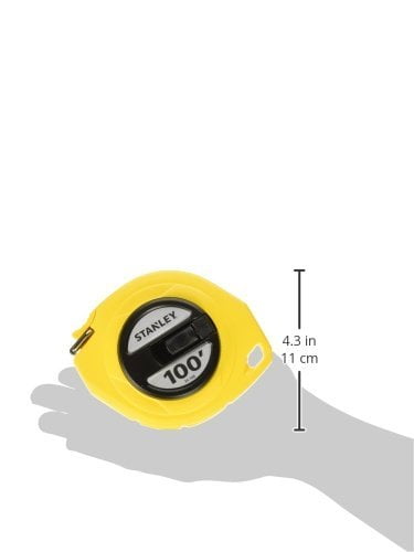 Stanley Long Tape Measure, Heavy-Duty Steel Blade, High-Visibility (Yellow, 100 ft.) xp7hm