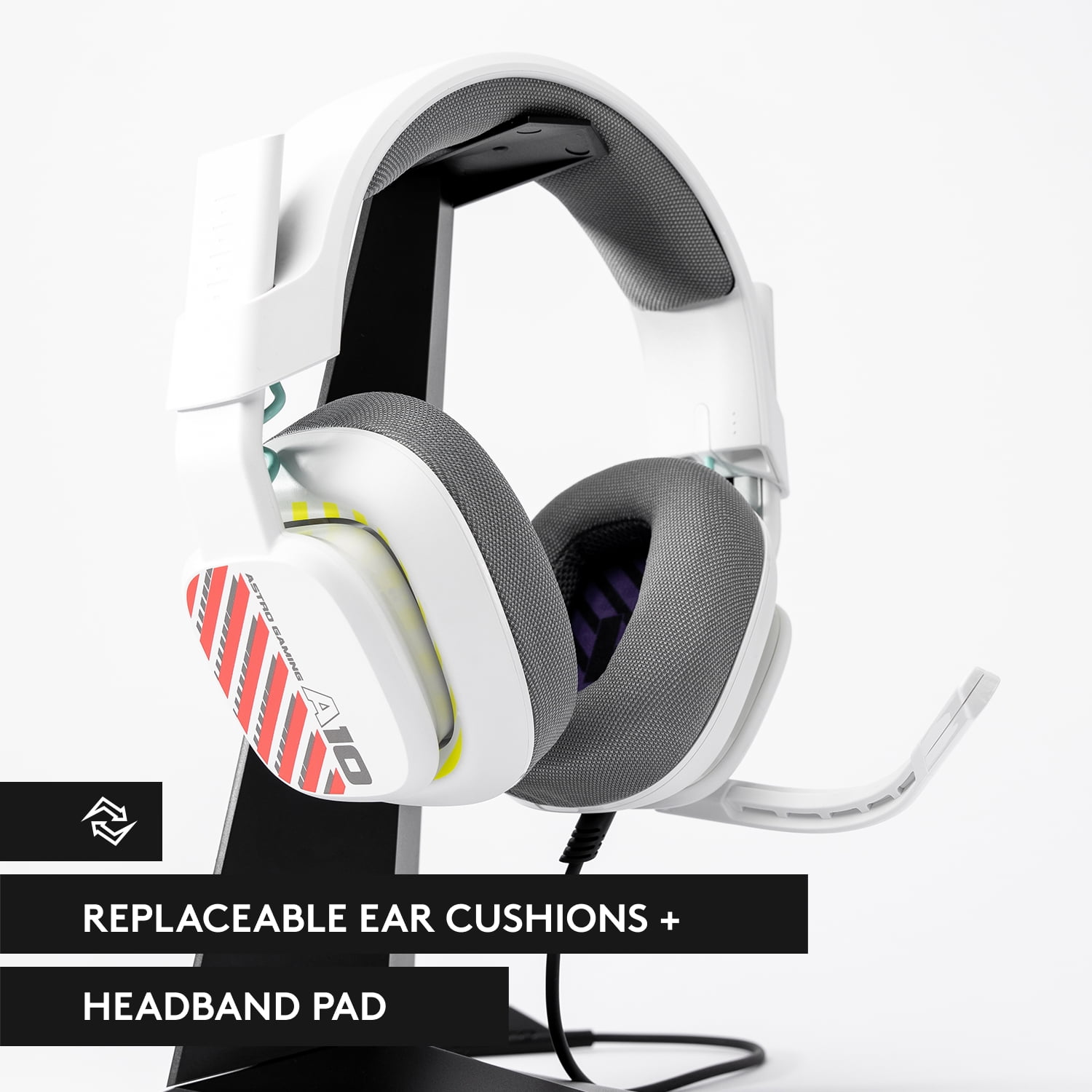 Logitech ASTRO A10 Gen 2 Wired Gaming Headset with Flip-to-Mute Microphone and 32 mm Drivers (White, Over-Ear) b30zg