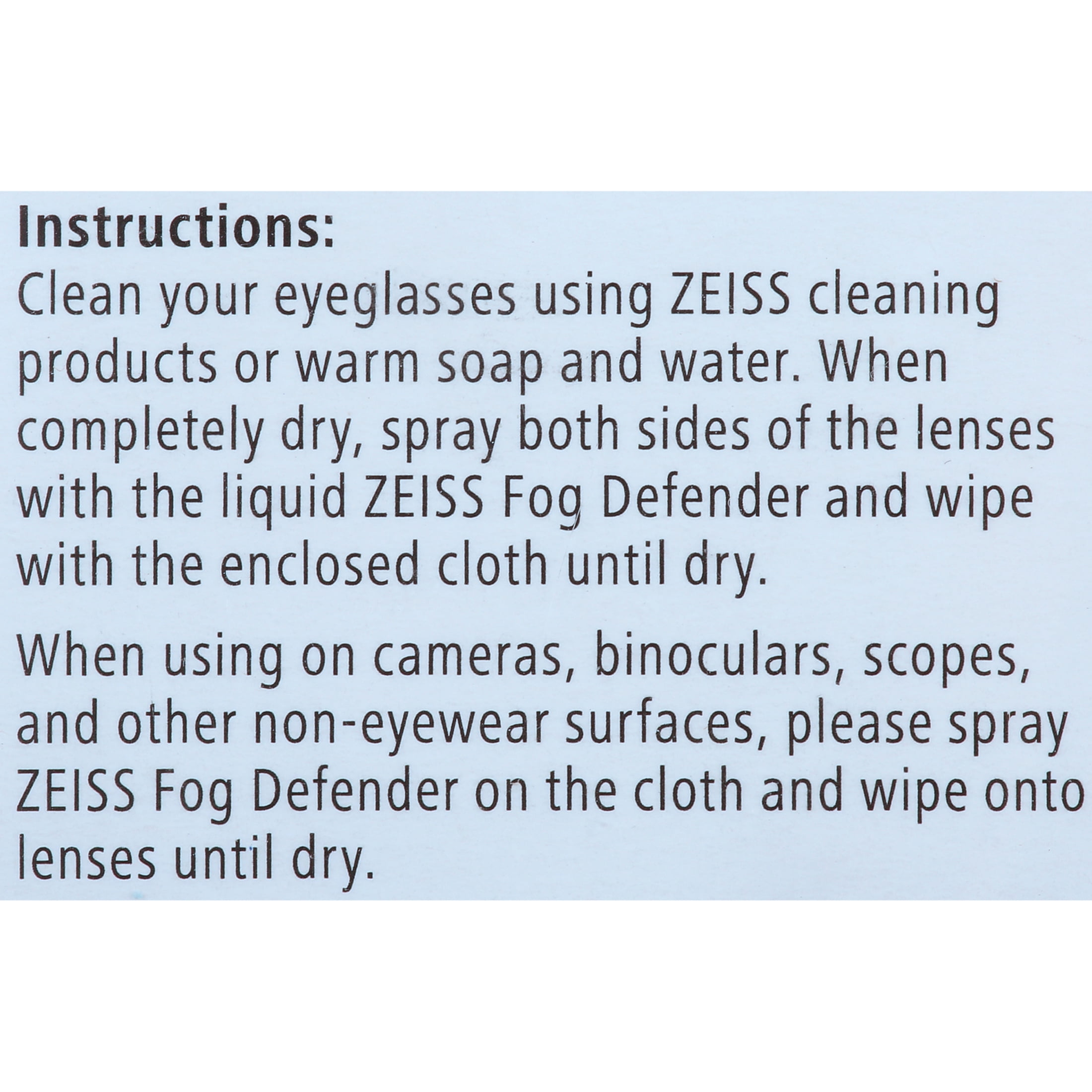 ZEISS Fog Defender System Anti-Fog Lens Spray Kit (Clear, 0.5 fl oz) 6948b