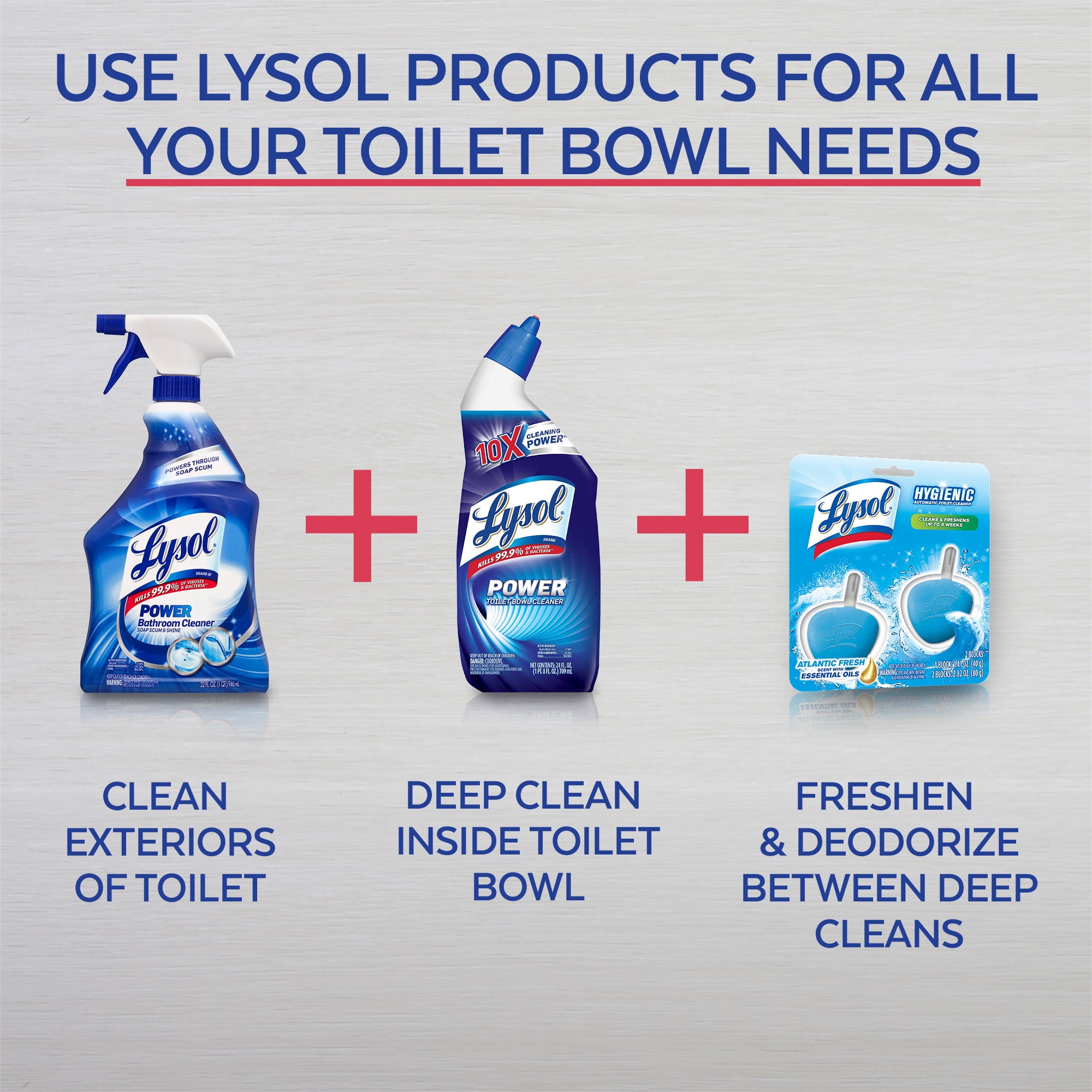 Lysol Automatic In-The-Bowl Toilet Cleaner, Lavender Fields Scent, Long-Lasting Freshness (2 Count) 48re0