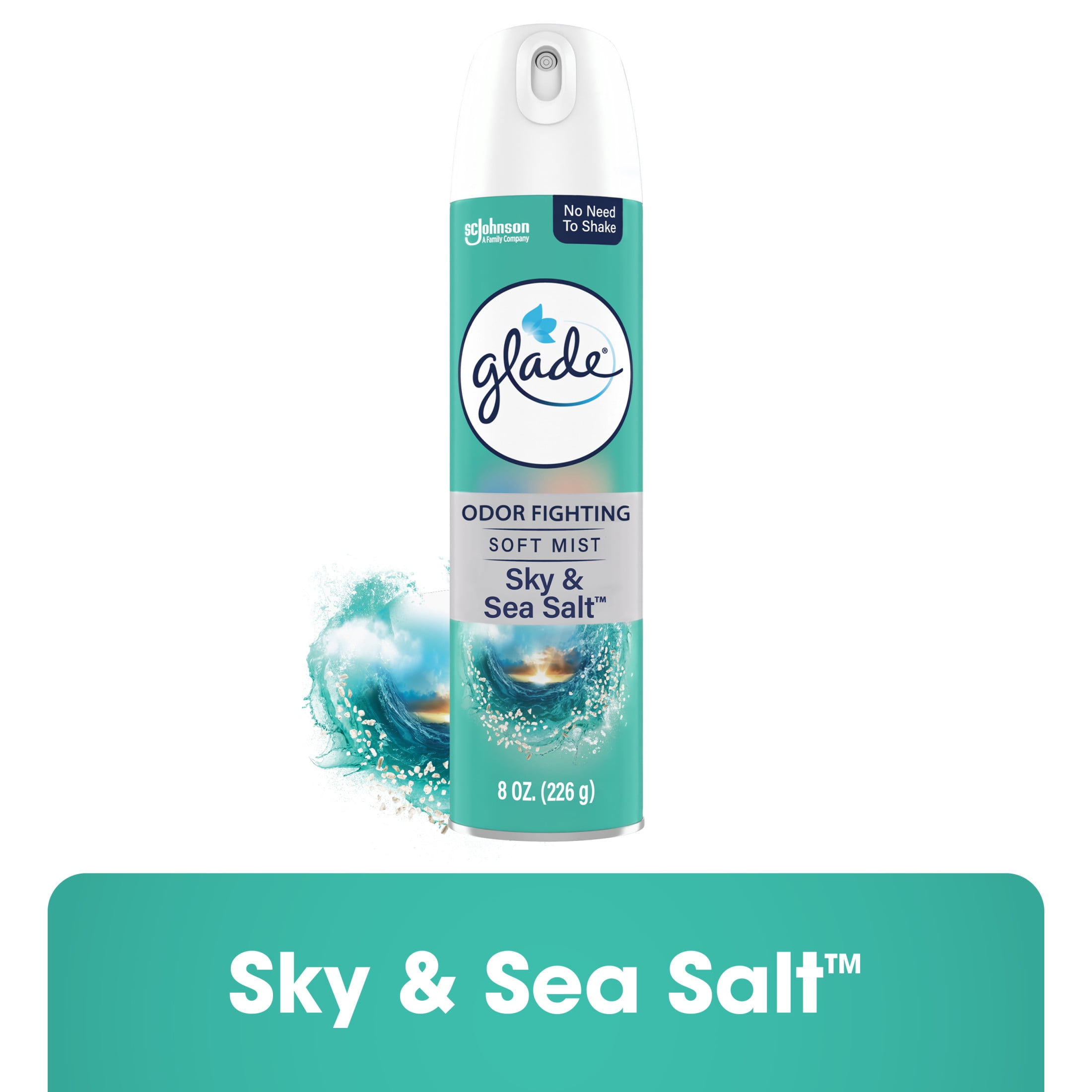 Glade Air Freshener Spray, Sky and Sea Salt Scent, Essential Oil Infused (6 Pack, 8 oz) kmto7