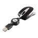Verbatim Go Mini Optical Travel Mouse, Wired USB Computer Mouse with Retractable Cable (Black) 93us5