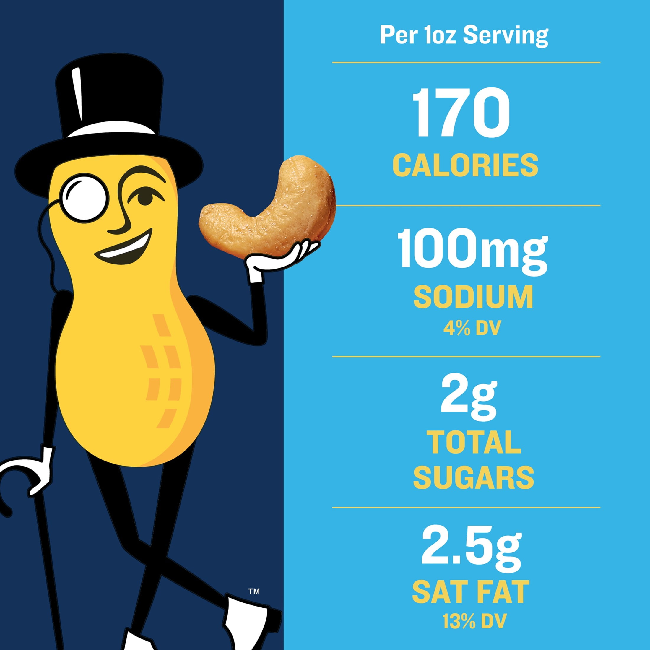 PLANTERS Deluxe Salted Whole Cashews, Roasted Nut Snack, Plant Based Protein (18.25 oz) 554a6