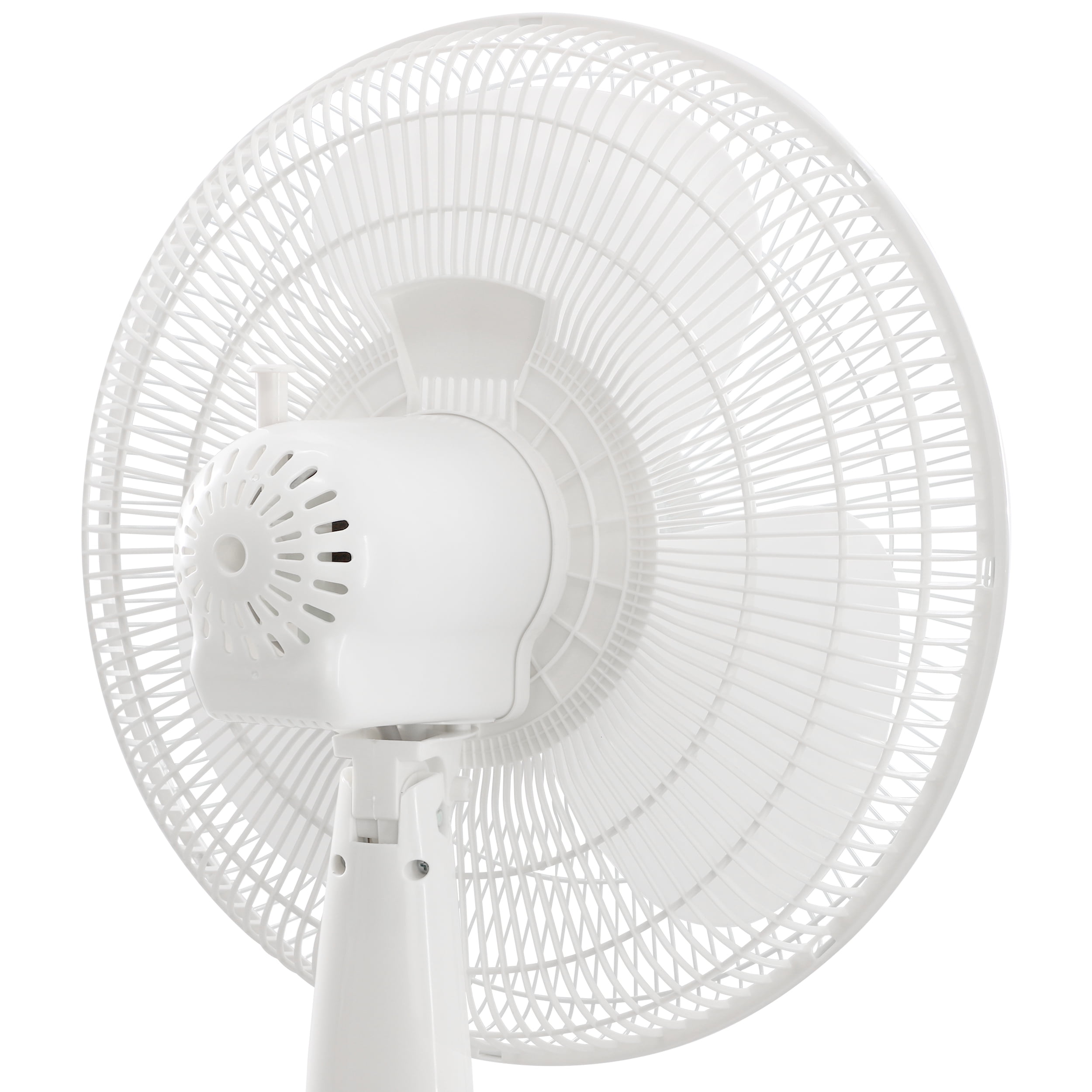 Vie Air 16 in 3-Speed Oscillating Stand Fan with Remote Control (White, 45.67 in) of4z3